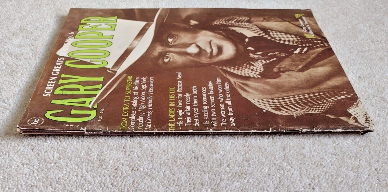 Gary Cooper Series Greats #6 (Barven, US, 1972) career retrospective 68pp