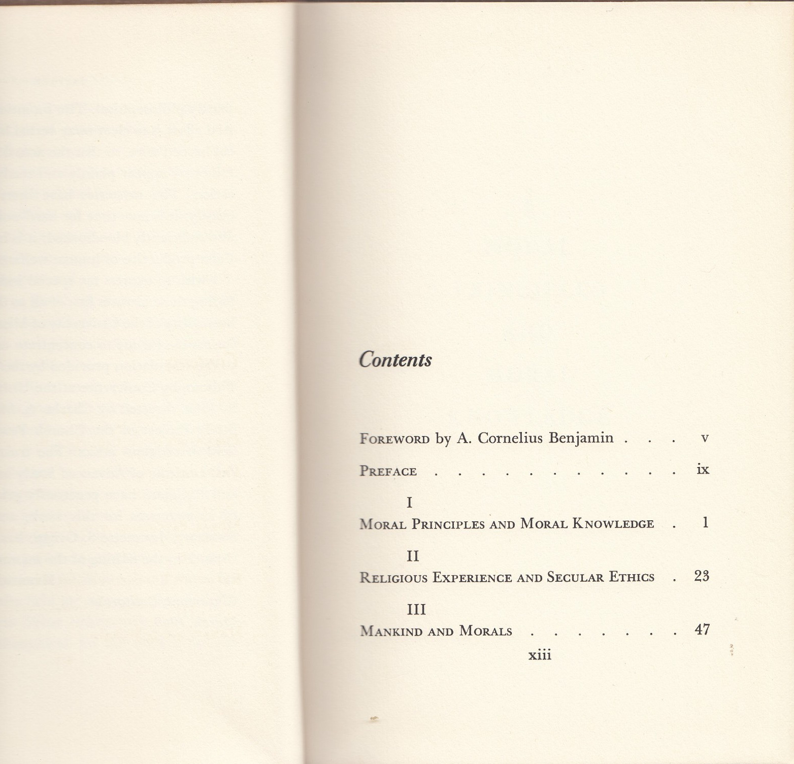 Morals for Mankind (HB, 1960, 82 pages) by Herbert Schneider