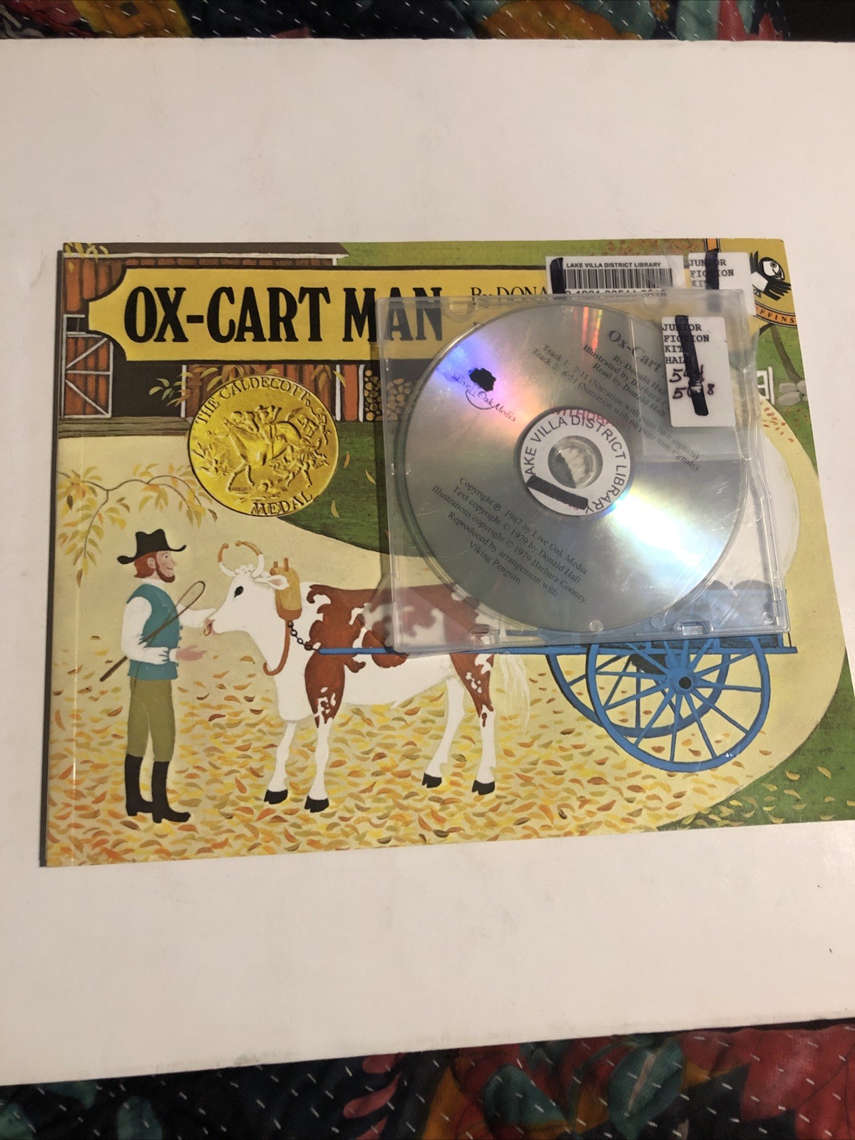 Ox-Cart Man by Donald Hall (1983, Trade Paperback With CD disc)
