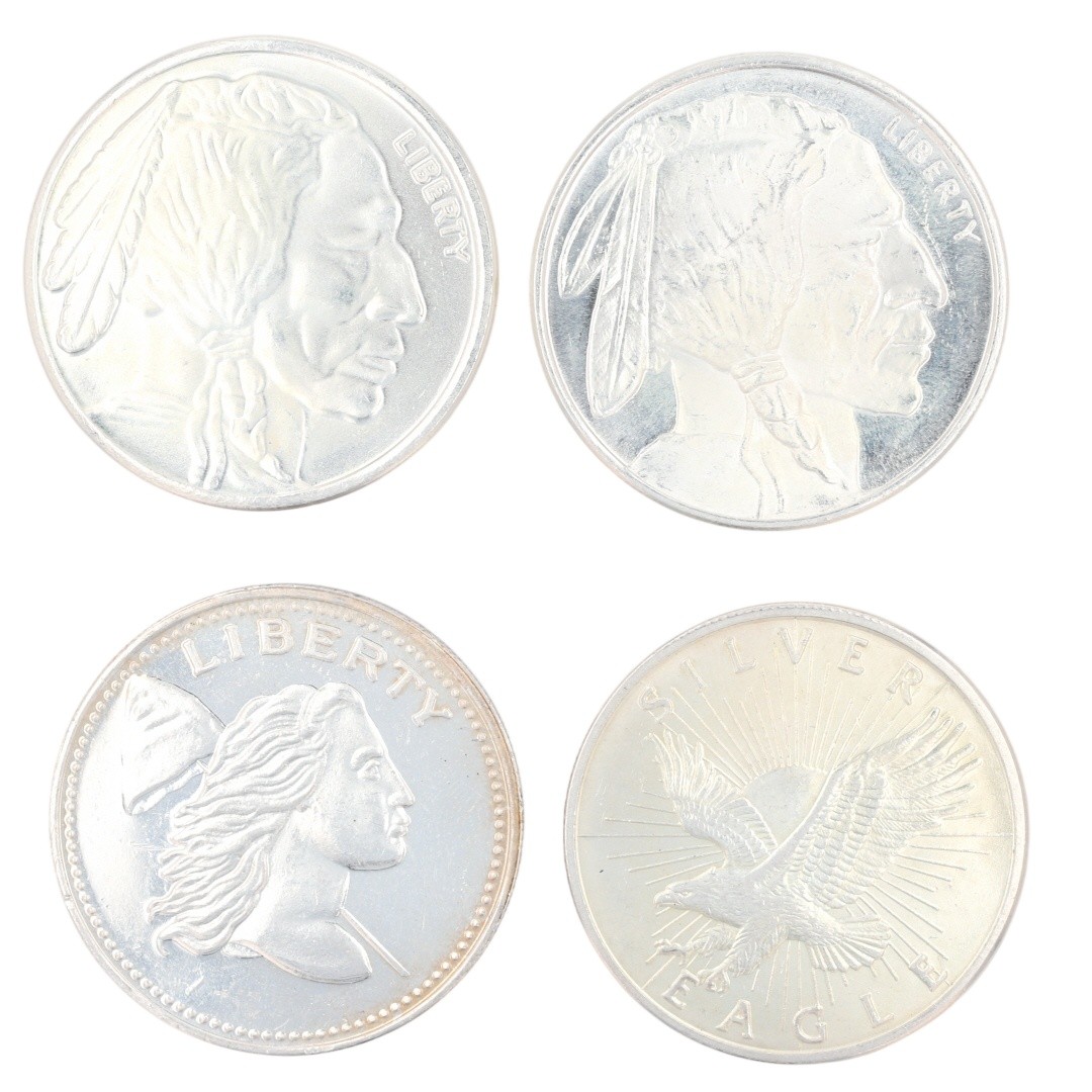 Assorted 1 oz .999 Fine Silver Rounds Variety Collection Set of 8 Rounds