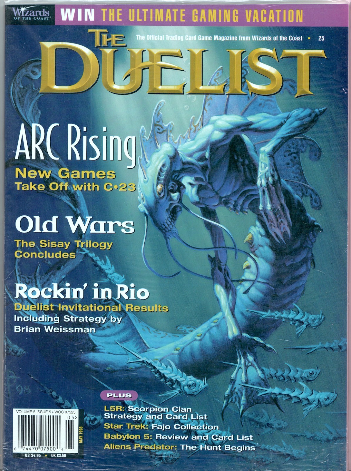 The Duelist Magazine #25 (1998) SEALED | Jim Lee’s C•23 TCG | L5R | Daren Bader
