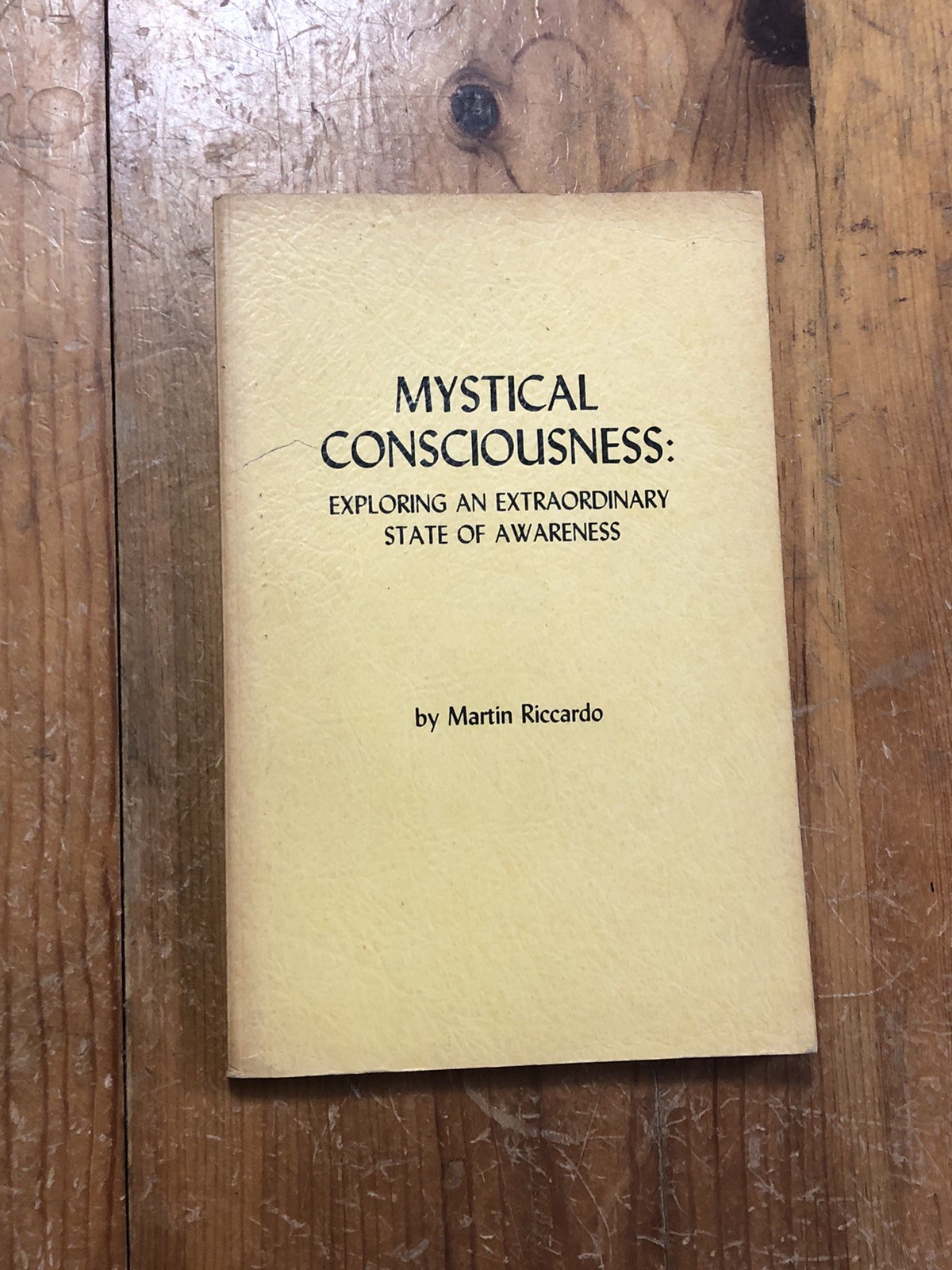 MYSTICAL CONSCIOUSNESS: EXPLORING AN EXTRAORDINARY STATE By Martin Riccardo