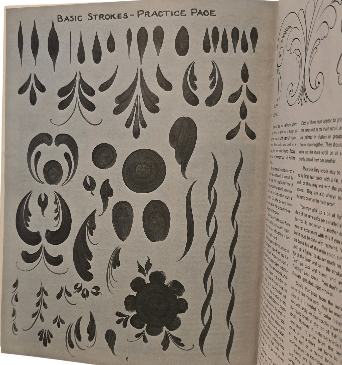 Halllingdal Rosemaling Round Brush Technique Instruction Book Claudine Schatz