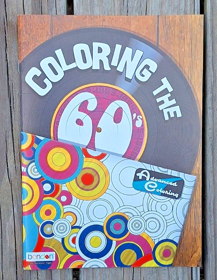 COLORING THE ’60S 16 PAGES BY BENDON – BRAND NEW