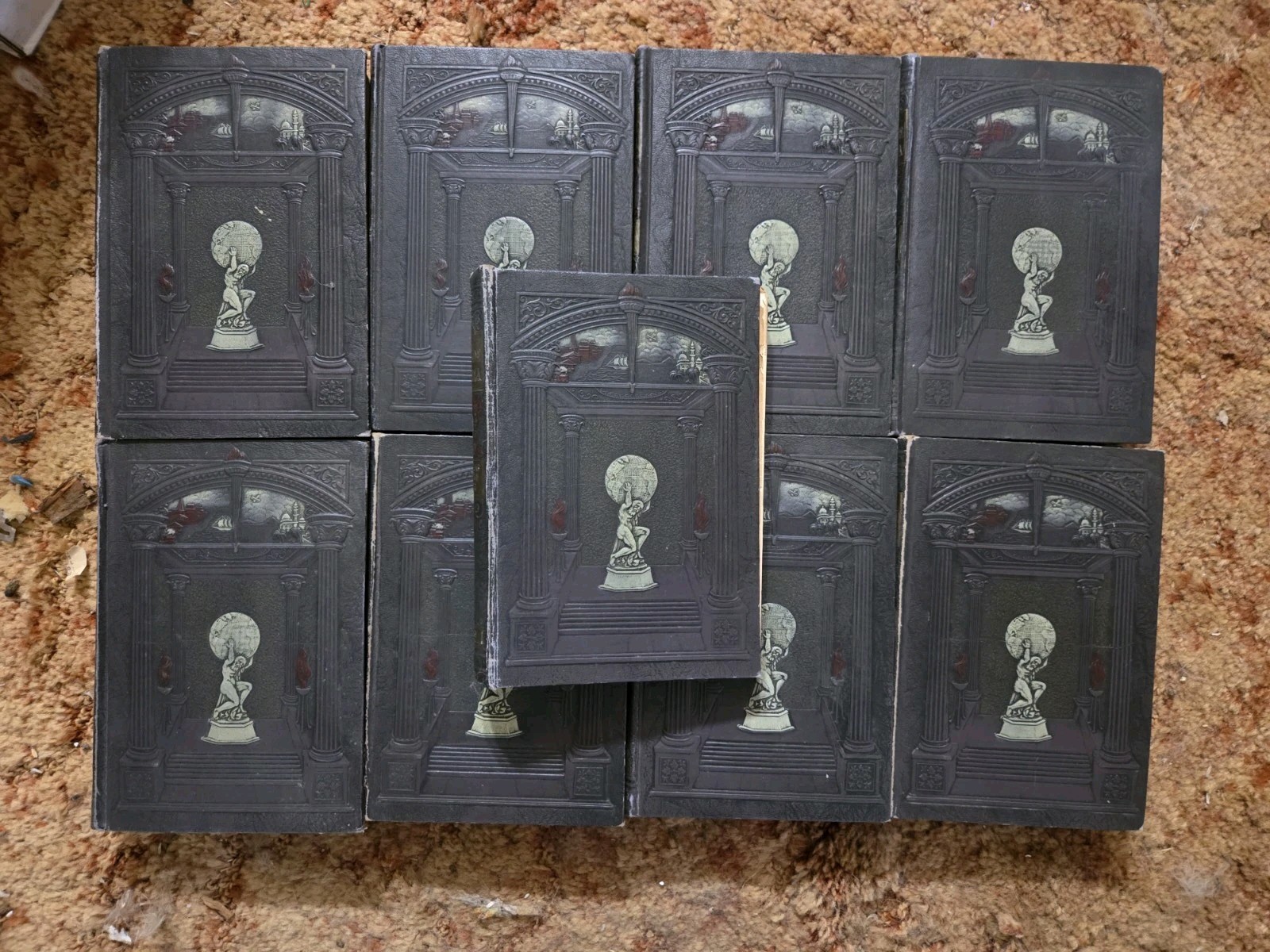 The New World-Wide Cyclopedia Vol 1-8 1928 Antique W/ 4 Supplements Encyclopedia