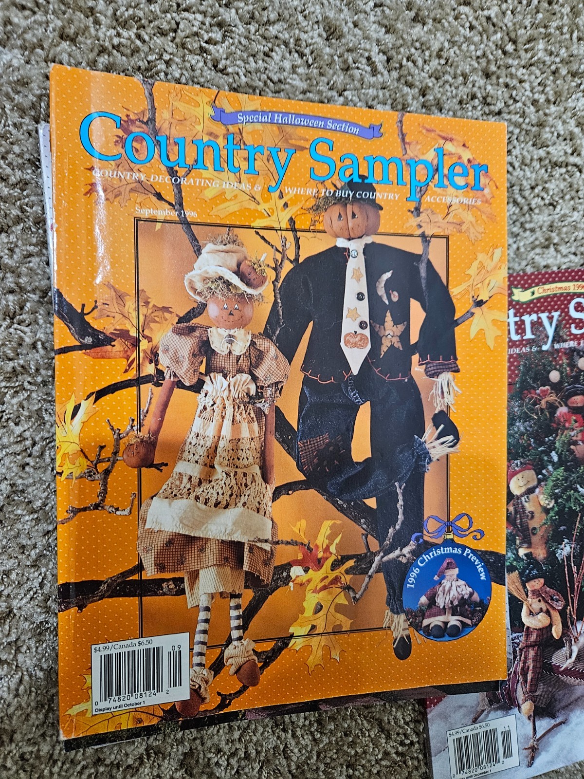 Lot of 4 1996 Country Sampler Magazines January, May, September & November