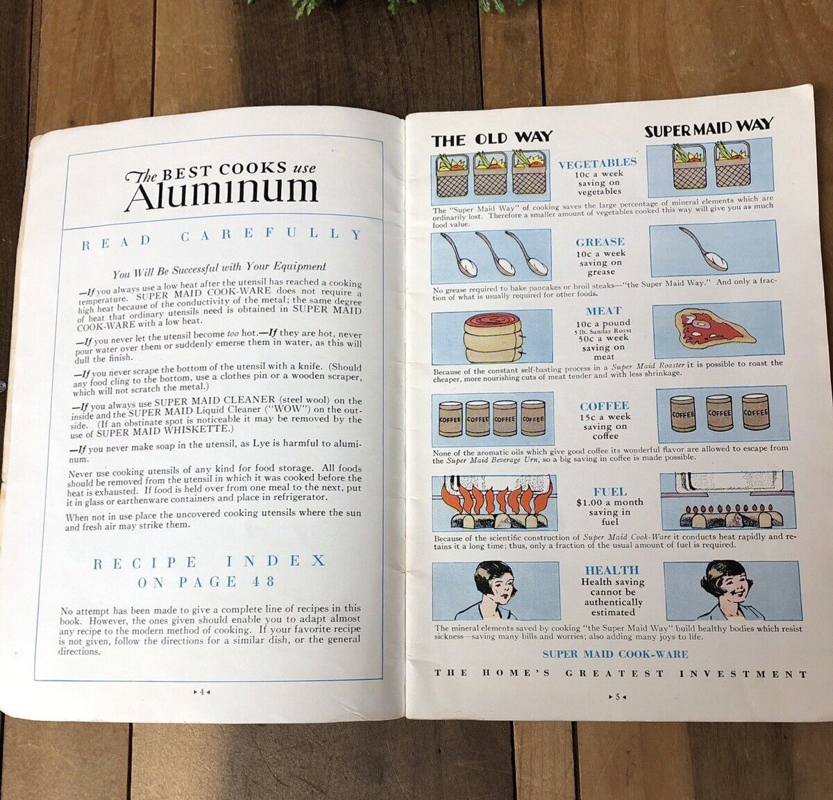 Vintage Cookbook 1930s Super Maid Aluminum Cookware Recipe Booklet Rockville IL