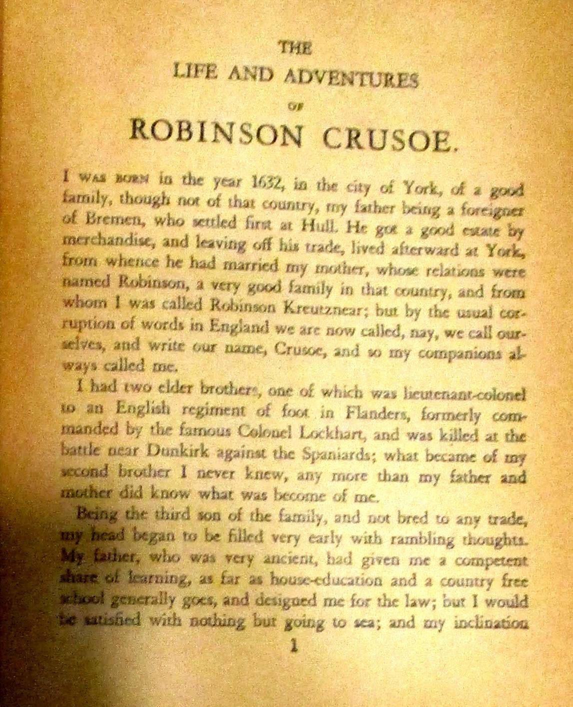 Robinson Crusoe Daniel Defoe Vintage Paperback Books, Inc. 307 Pages