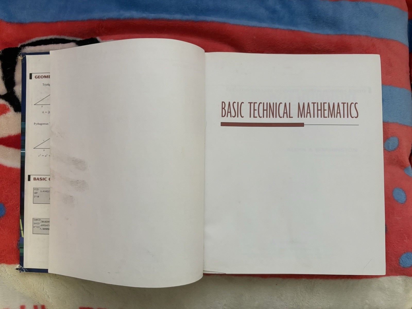 Basic Technical Mathematics by Allyn J. Washington 7th Edition. Hardcover, 2000
