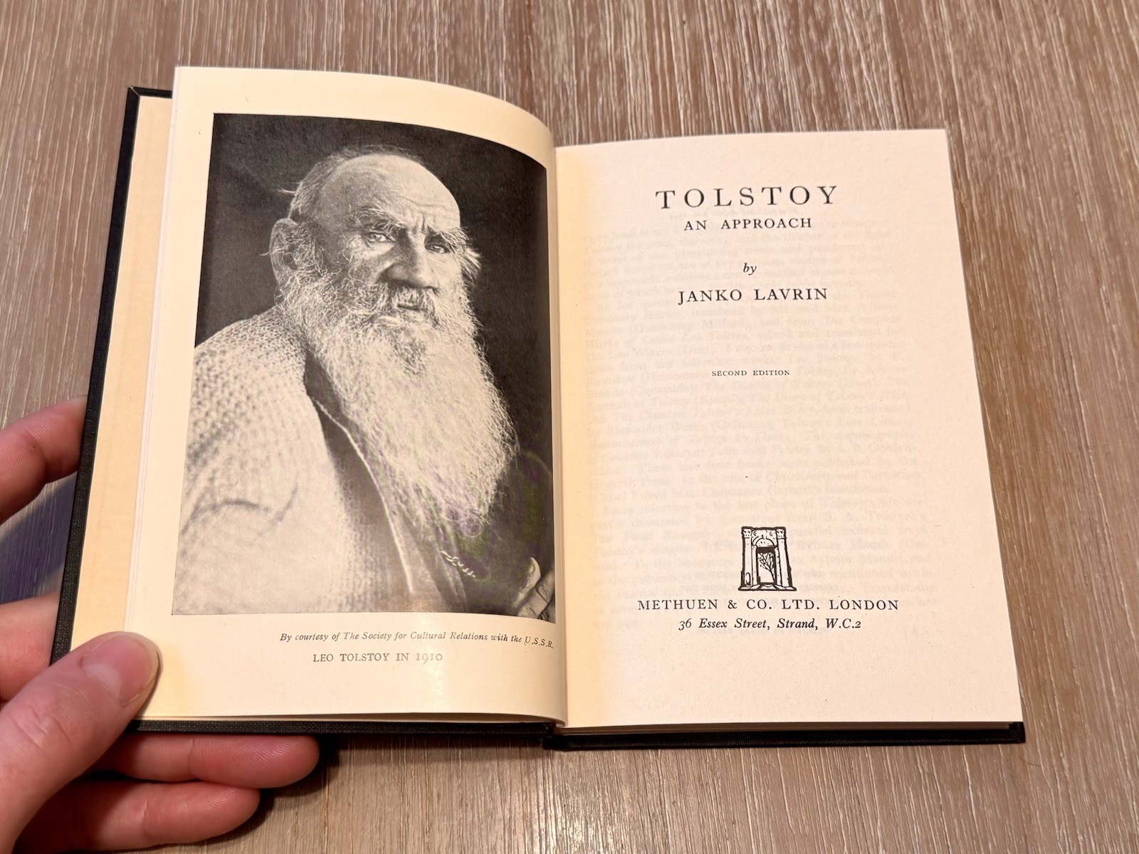 Tolstoy: An Approach by Jank’s Lavrin 1948 HC/DJ/Vintage