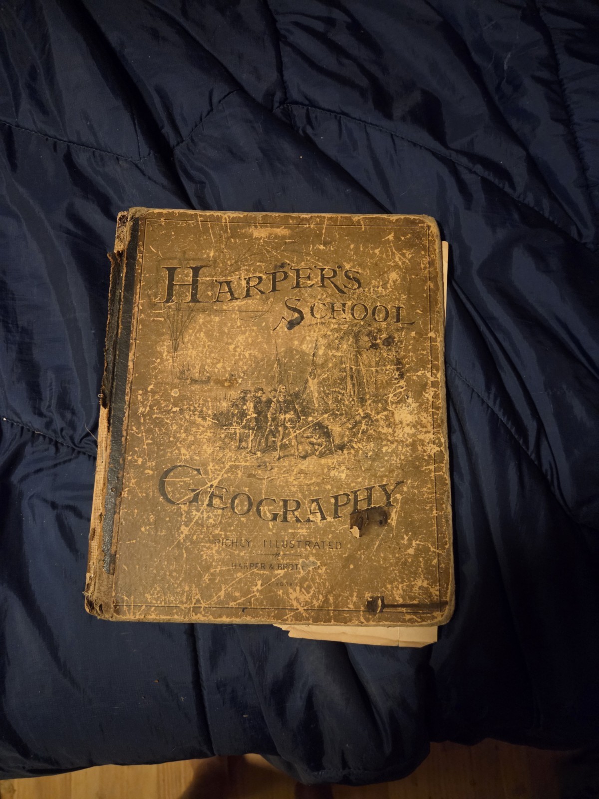 Harper & Brothers Harper’s School Geography 1880 Hardcover Illustrated English