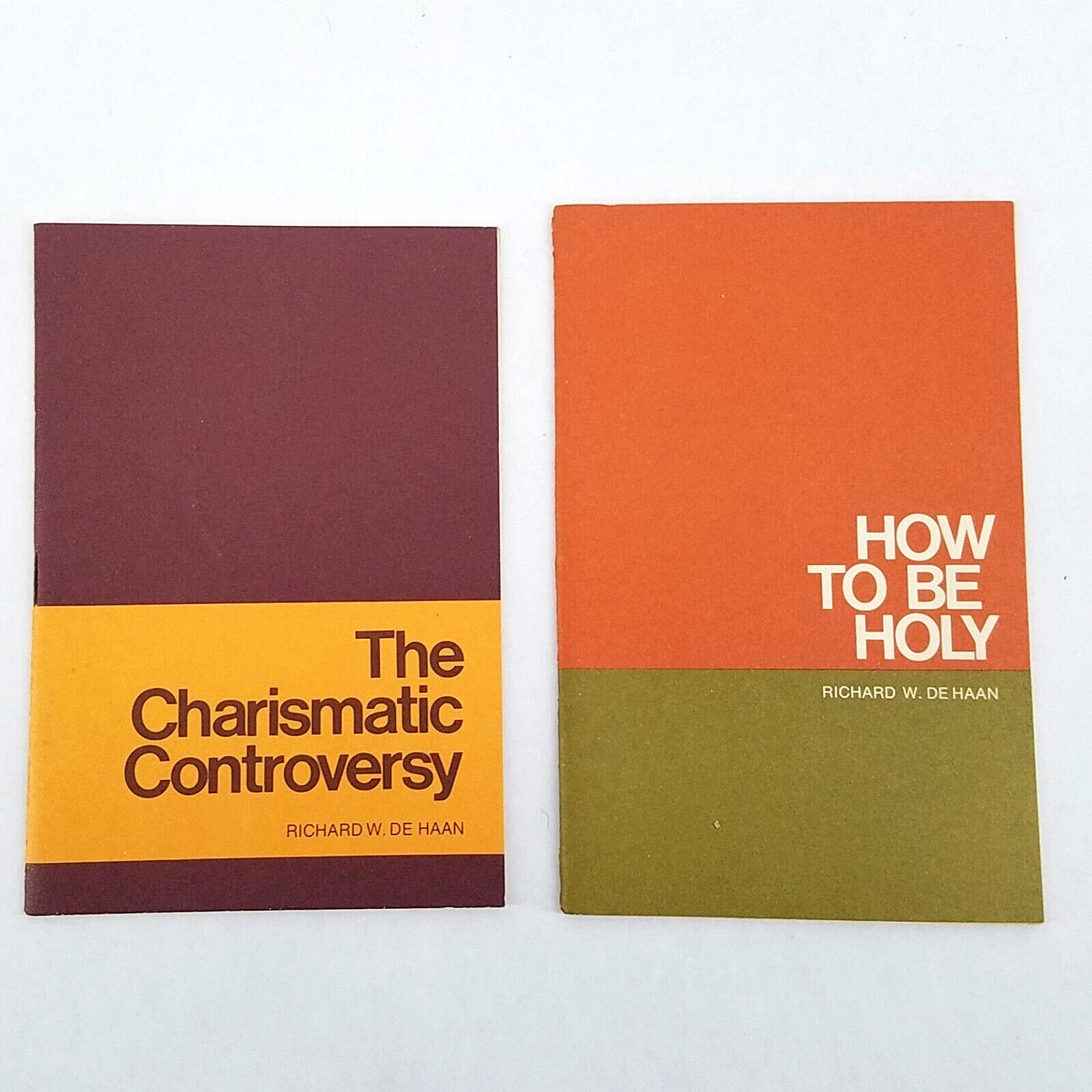 Richard W. De Haan Vintage 1970s Set Of 2 Booklets Radio Bible Class Teachings