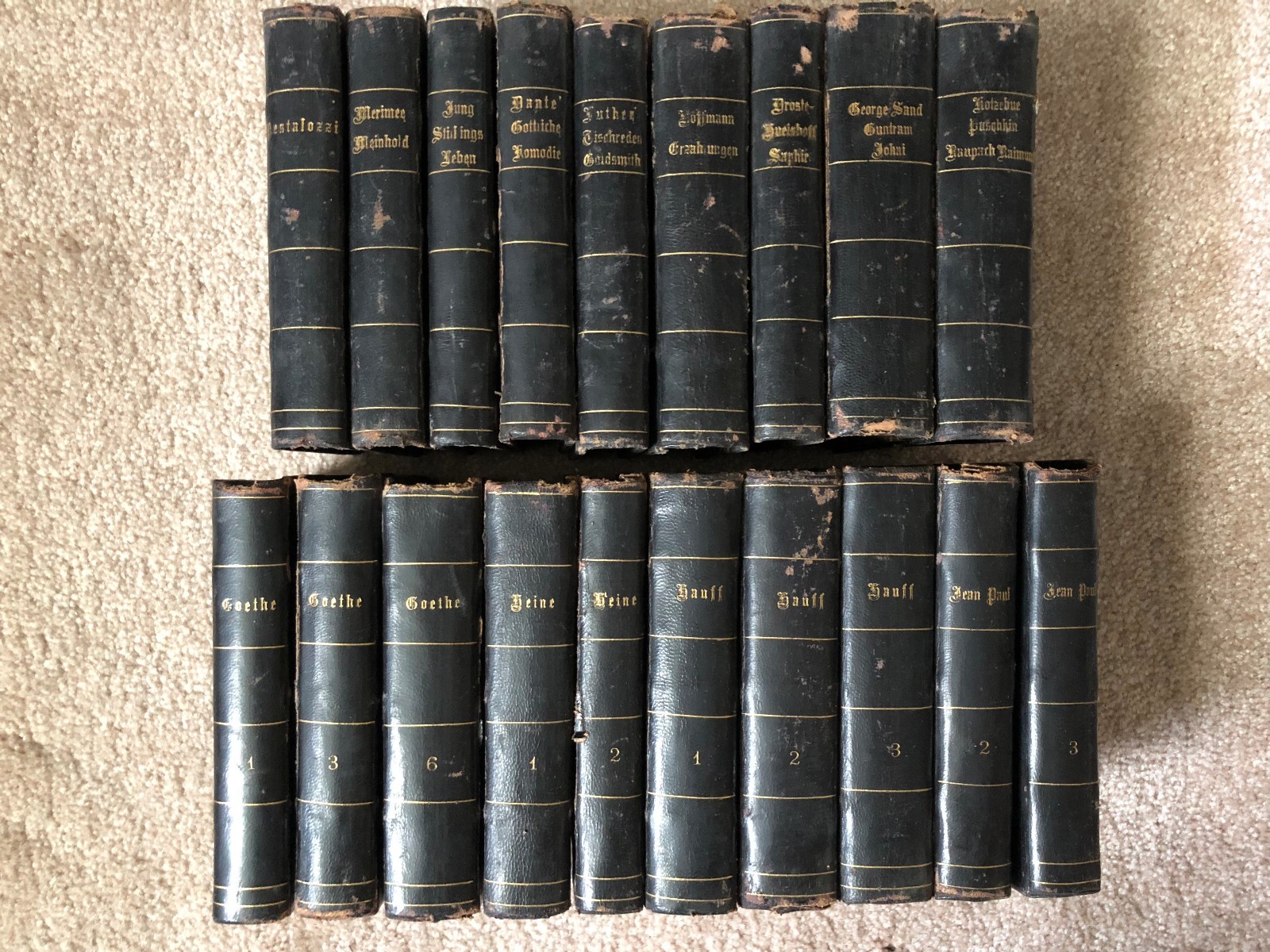 Bibliographisches Institut Meyers Volksbücher 19 Vols Goethe Heine Dante Leipzig