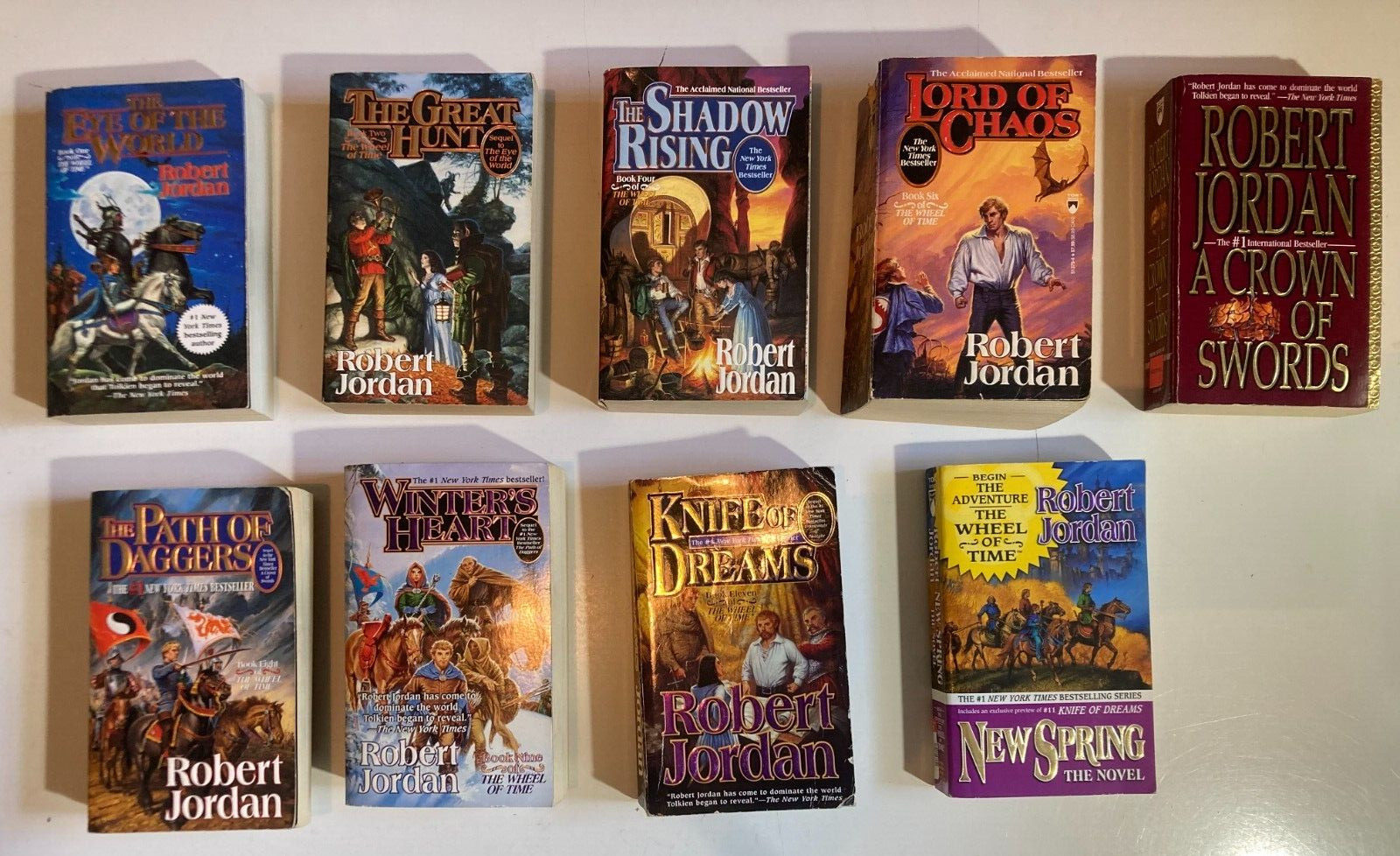 Lot ROBERT JORDAN Eye of World WHEEL OF TIME New Spring WINTER’S HEART lot of 9