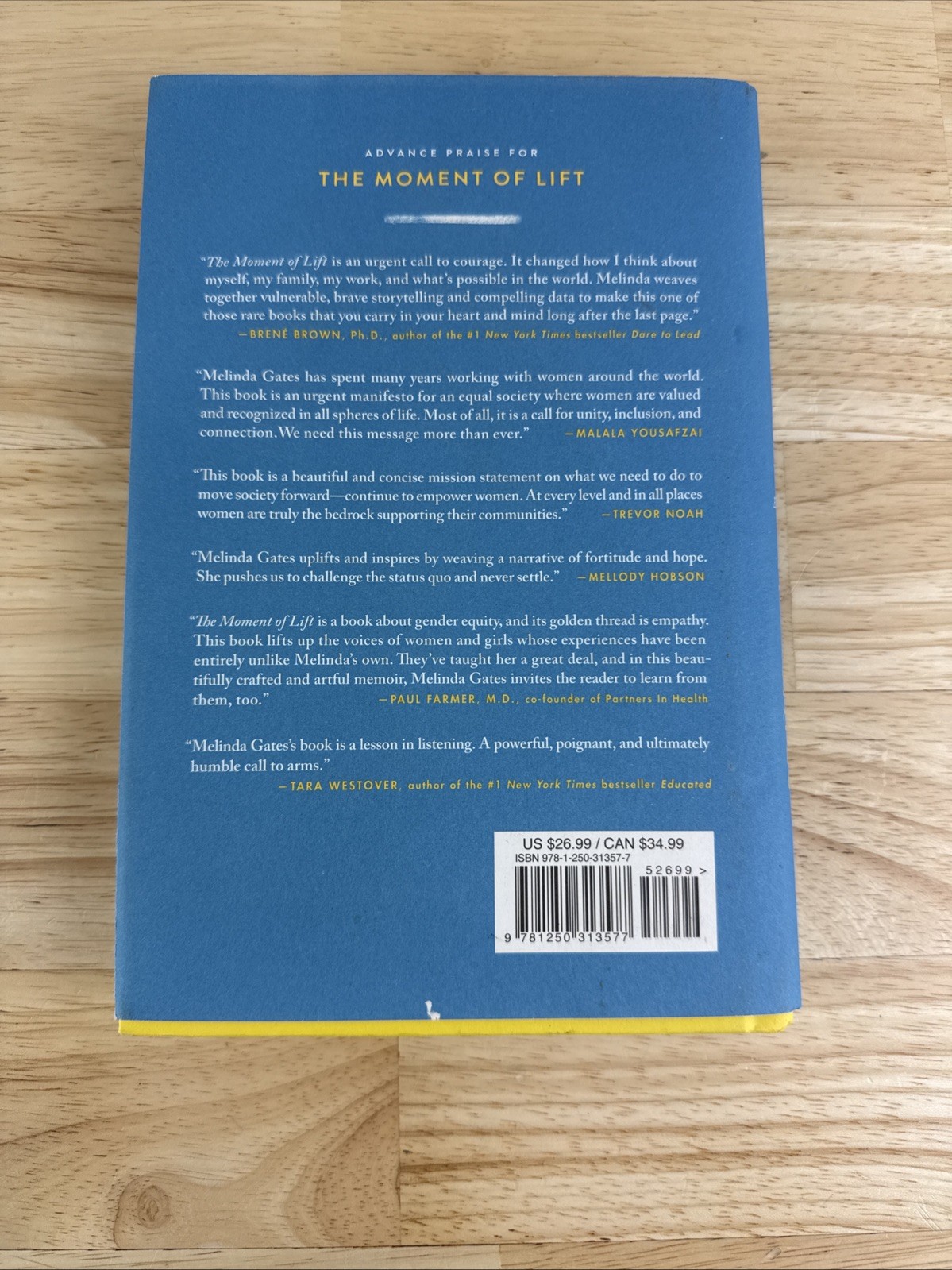 The Moment of Lift Signed by Melinda Gates Autographed Hardback