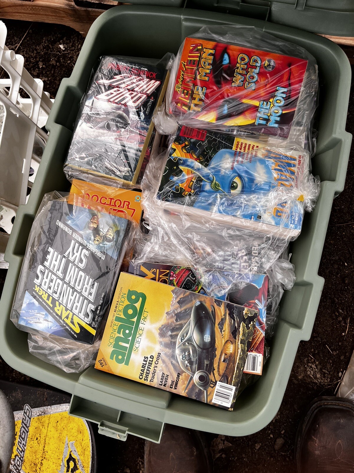 Books In Totes Box Value Not Sorted Hardback / Paperback MIX SET $25 Each Tote