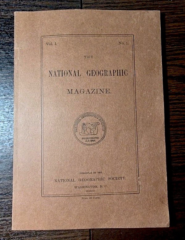 National Geographic Mag Vol I No 1 1888 Reprint Complete 98 Pages Weather Maps