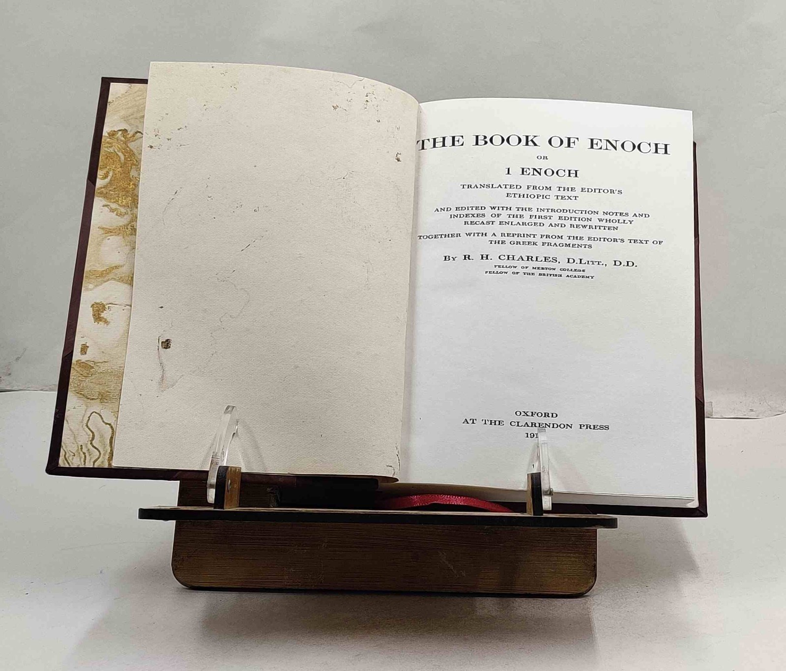 The book of Enoch, or 1 Enoch 1912 by R. H. Charles [Leather Crafted]