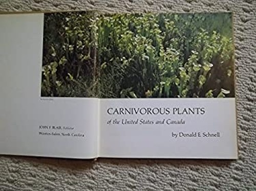 Carnivorous Plants of the United States and Canada Hardcover Dona