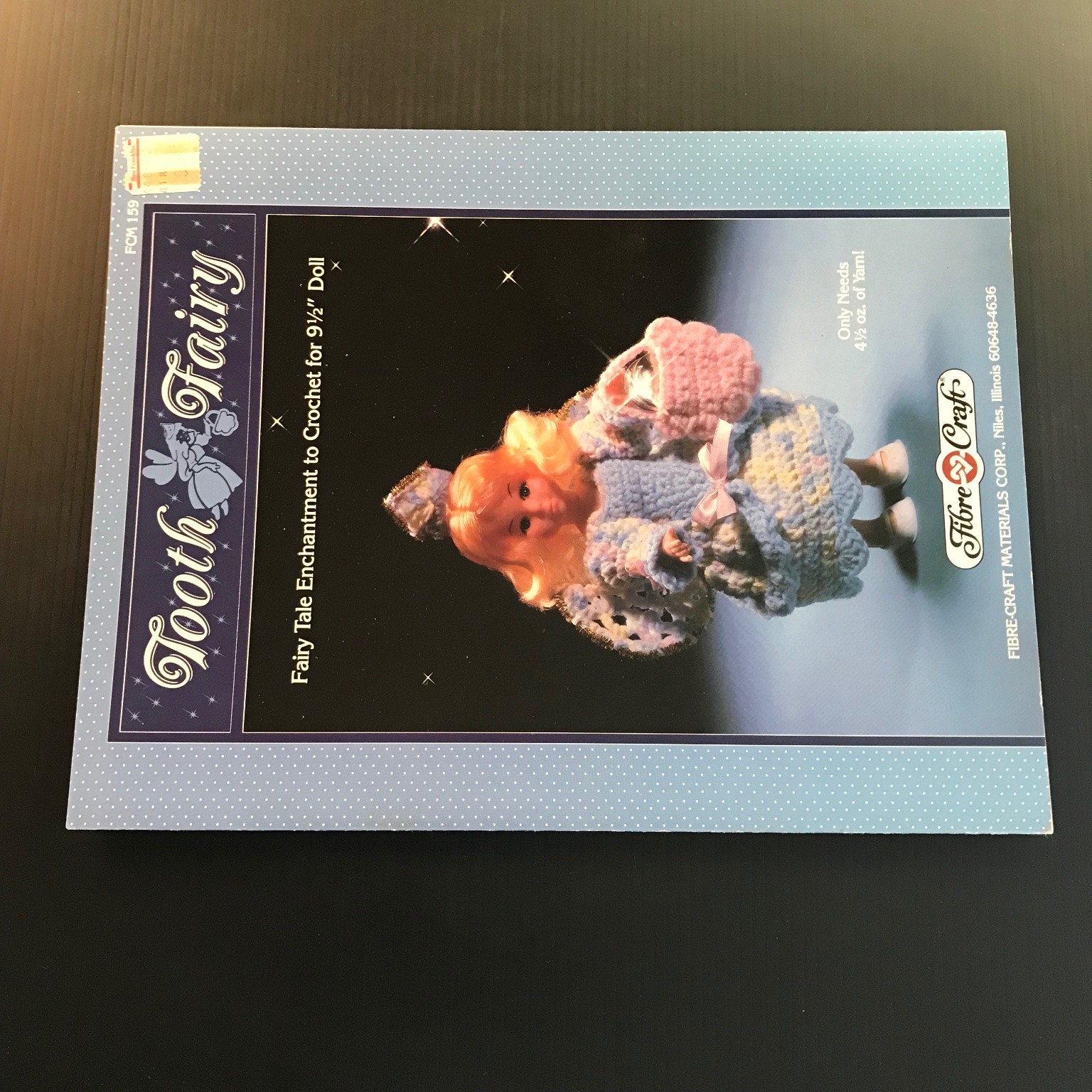 Tooth Fairy Crochet Pattern 9.5″ Doll Leta Anne Nation 1988 Fibre-Craft FCM 159