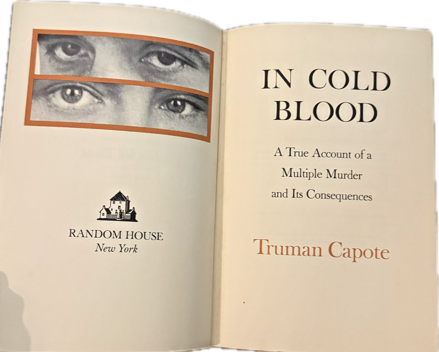 In Cold Blood by Truman Capote 1965 First Printing Duo w/Malin Critical Handbook