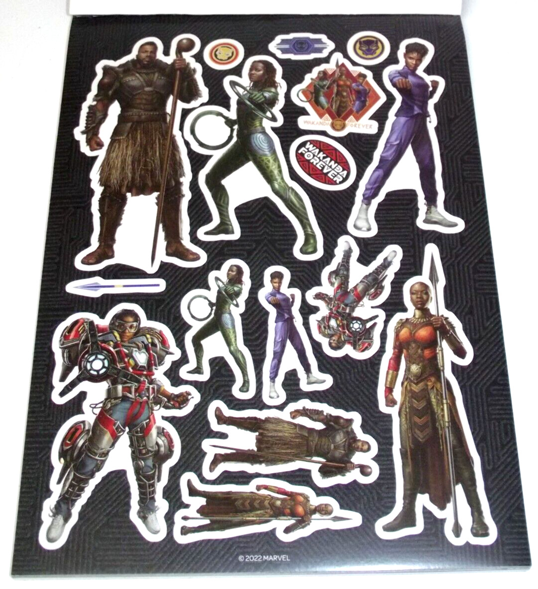 NEW Black Panther Wakanda Forever Create-A-Scene 90 Stickers Coloring Book Pad