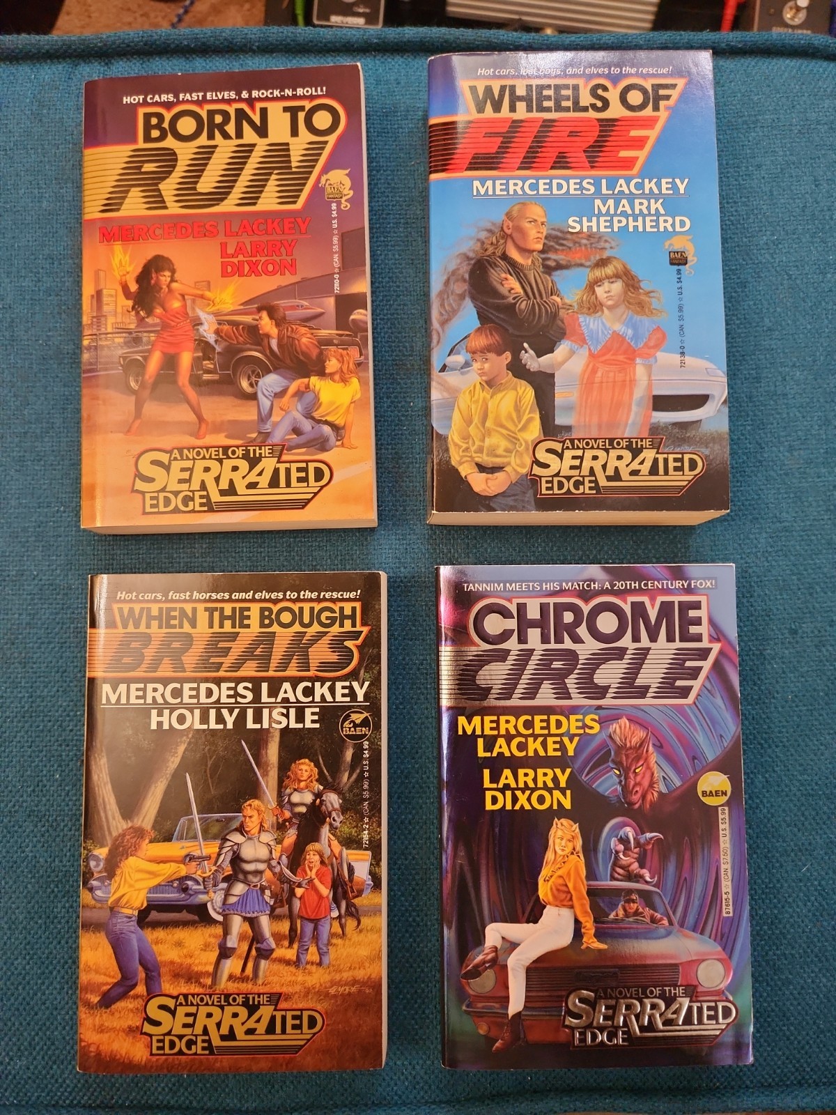 Books 1-4 in SERRAted Edge Series by Mercedes Lackey, 1 Signed by Mark Shepherd
