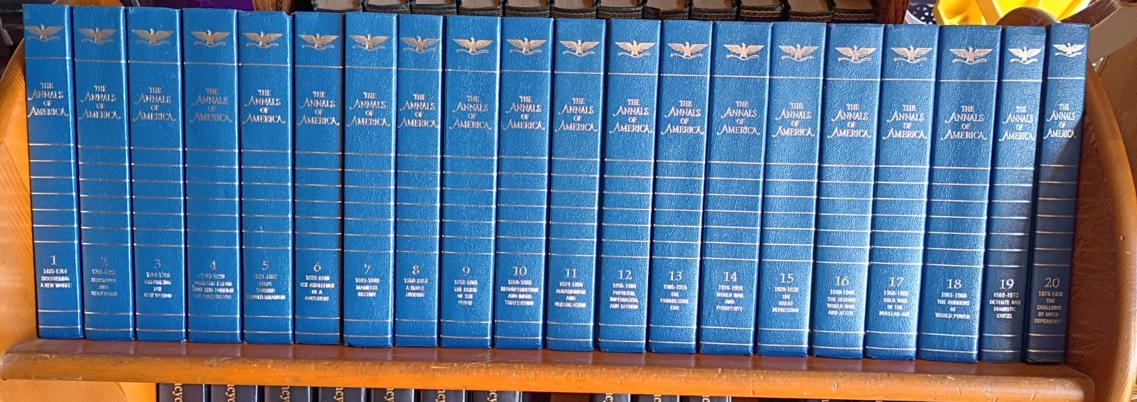 The Annals of America 20 Vol 1976 Complete Blue Set Encyclopedia Britannica
