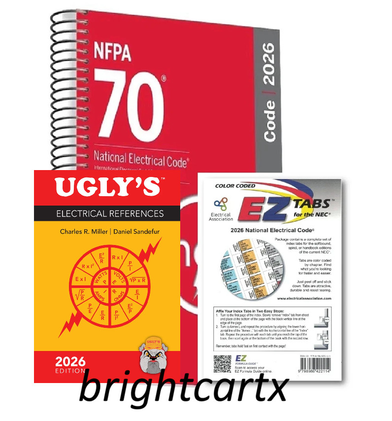 NFPA 70 National Electrical Code 2026 Spiral + EZ tab 2026 + Ugly 2026 USA STOCK