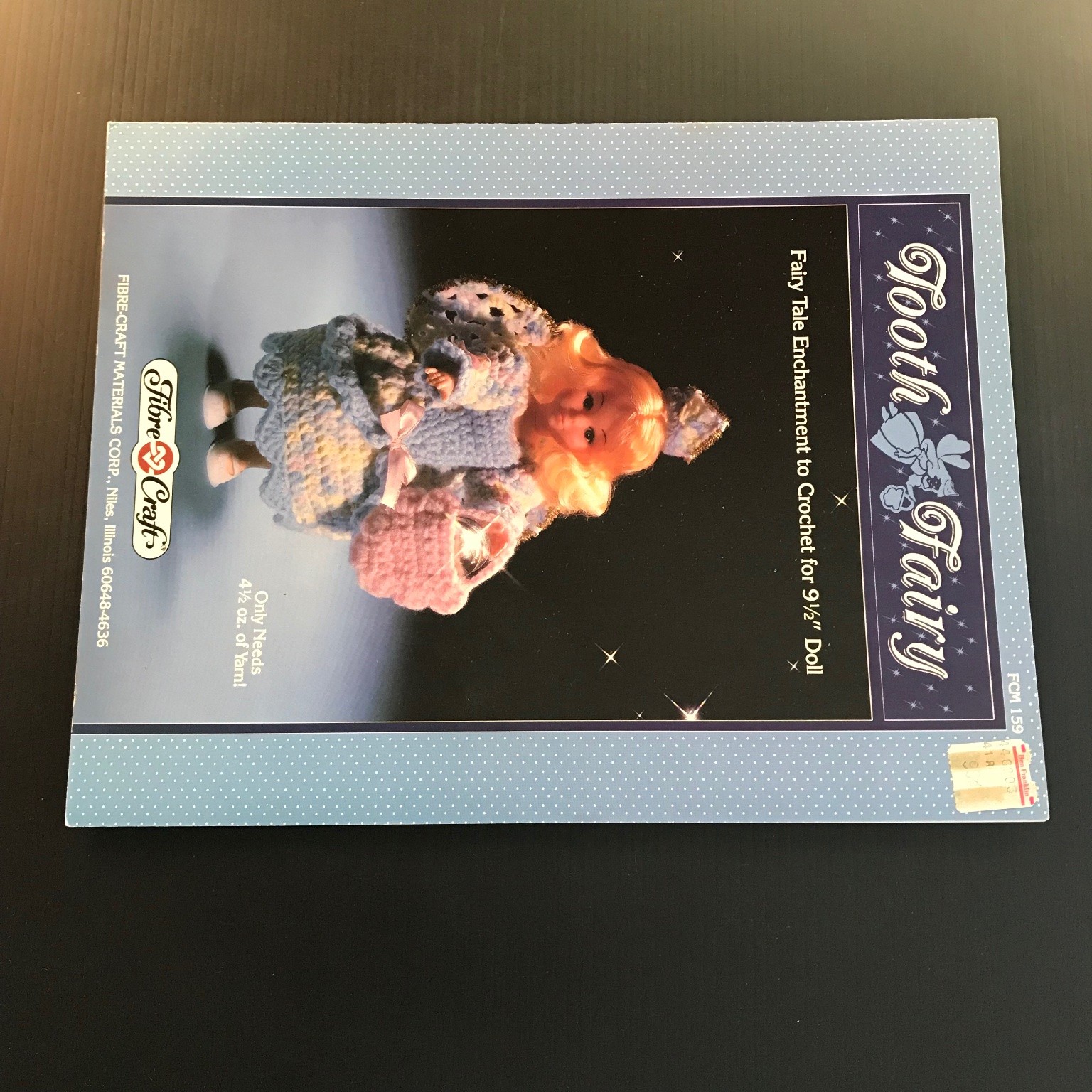 Tooth Fairy Crochet Pattern 9.5″ Doll Leta Anne Nation 1988 Fibre-Craft FCM 159