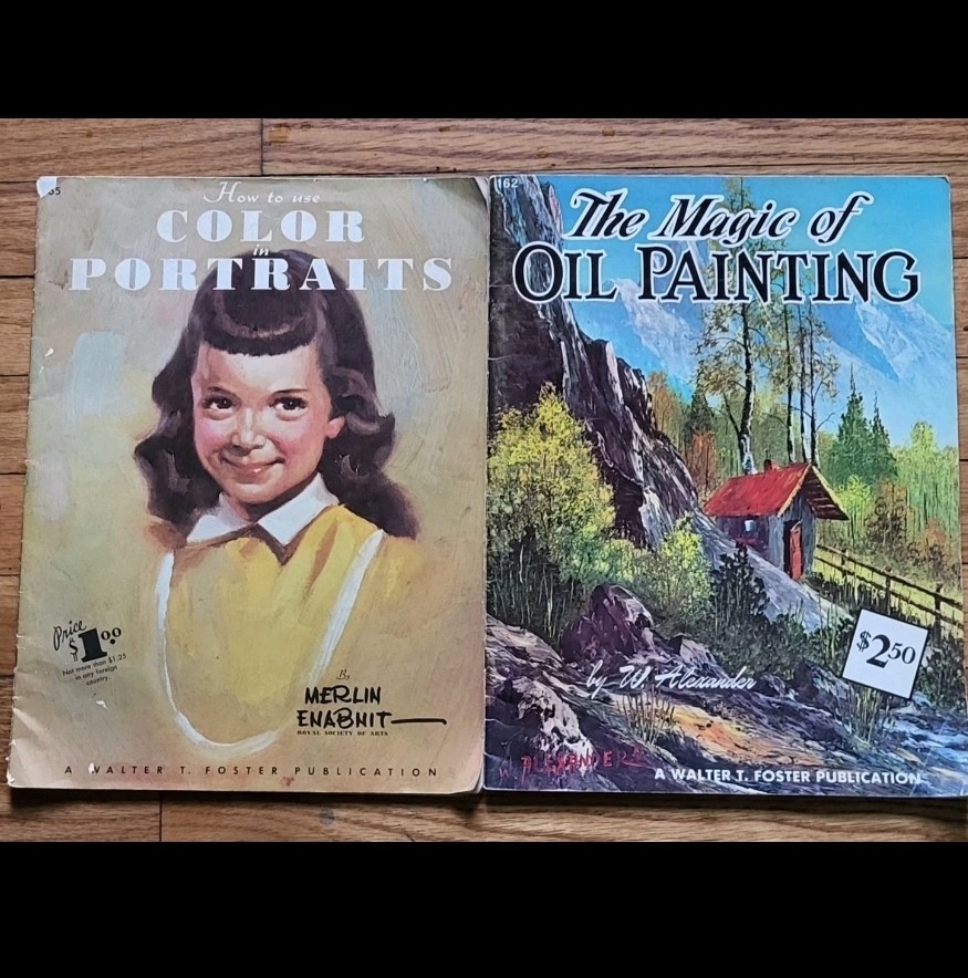 Lot Of 2 Walter Foster Books Magic Of Oil Painting #162 & Color In Portrait #65