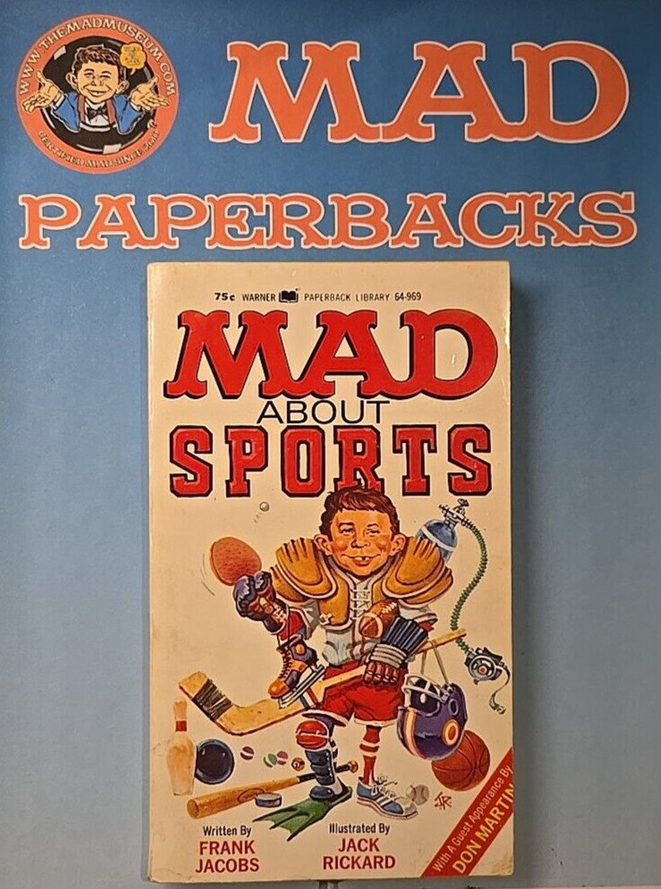 MAD Magazine Paperback Book: MAD ABOUT SPORTS 1972 Warner 2nd Print VGFN