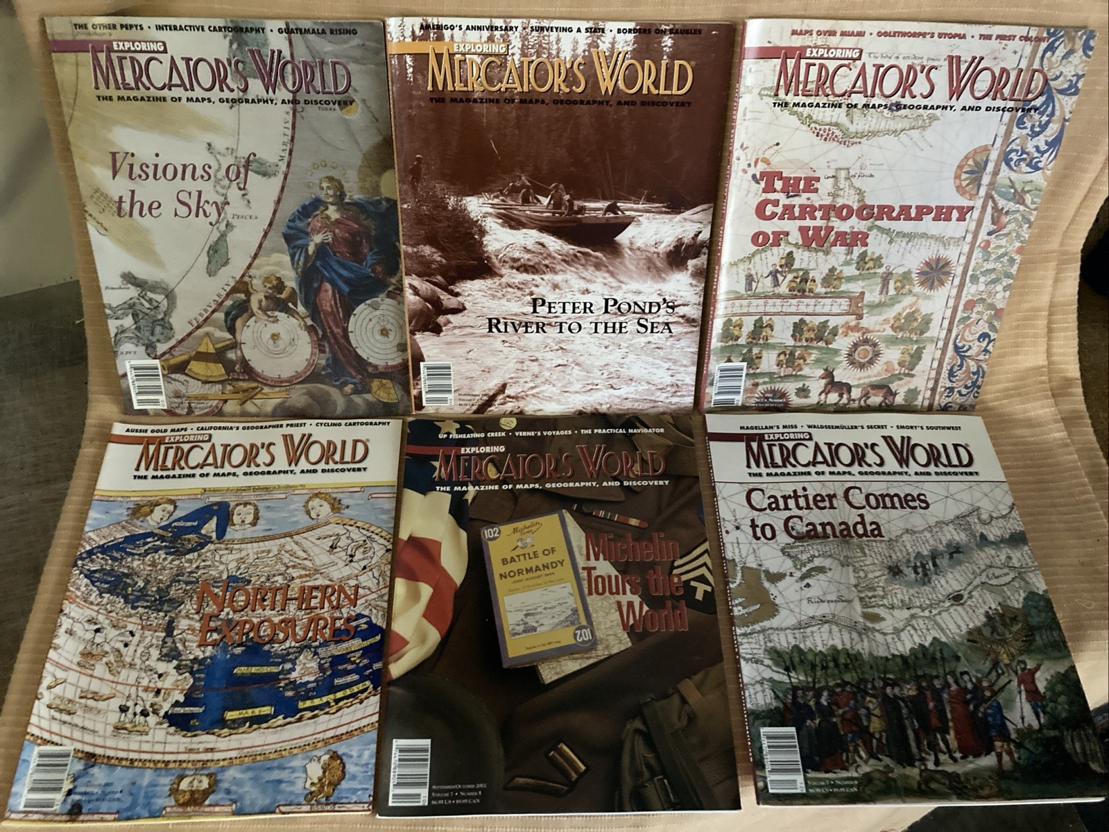 Mercator’s World Magazines 2002 Volume 7 Number 1-6 Maps, Atlases, Globes