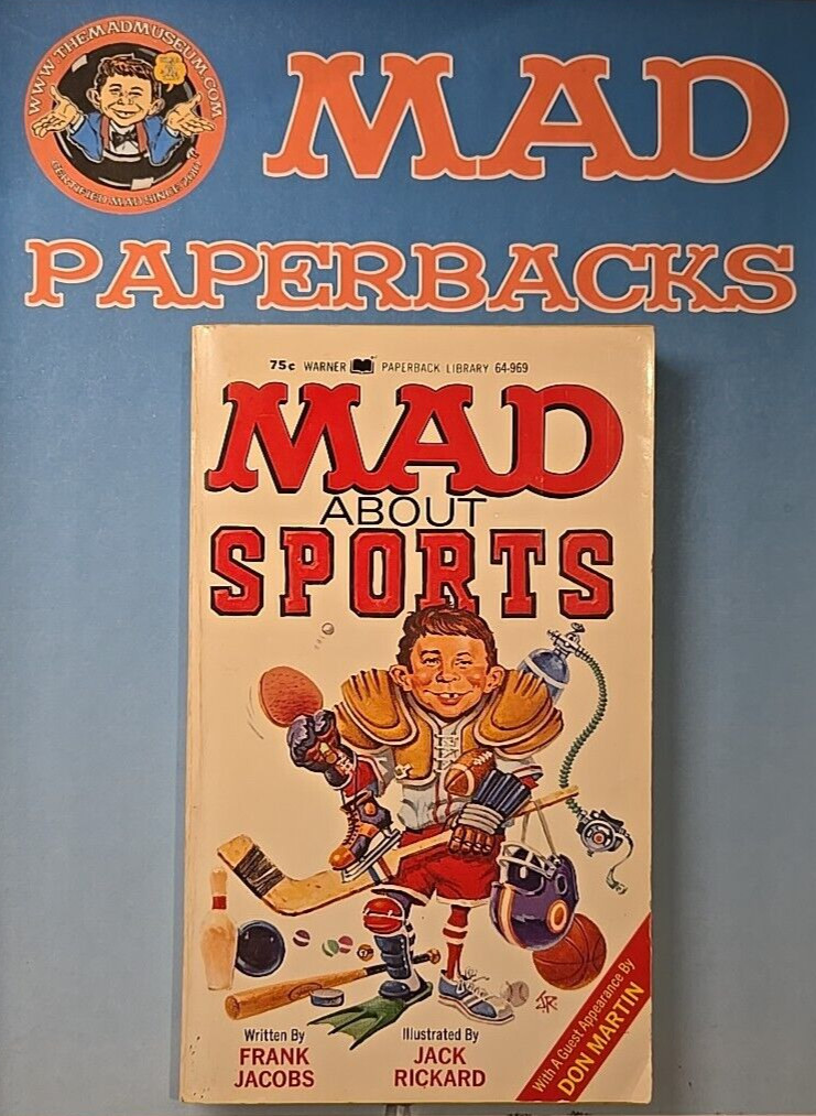 MAD Magazine Paperback Book: MAD ABOUT SPORTS 1972 Warner 1st Print VG