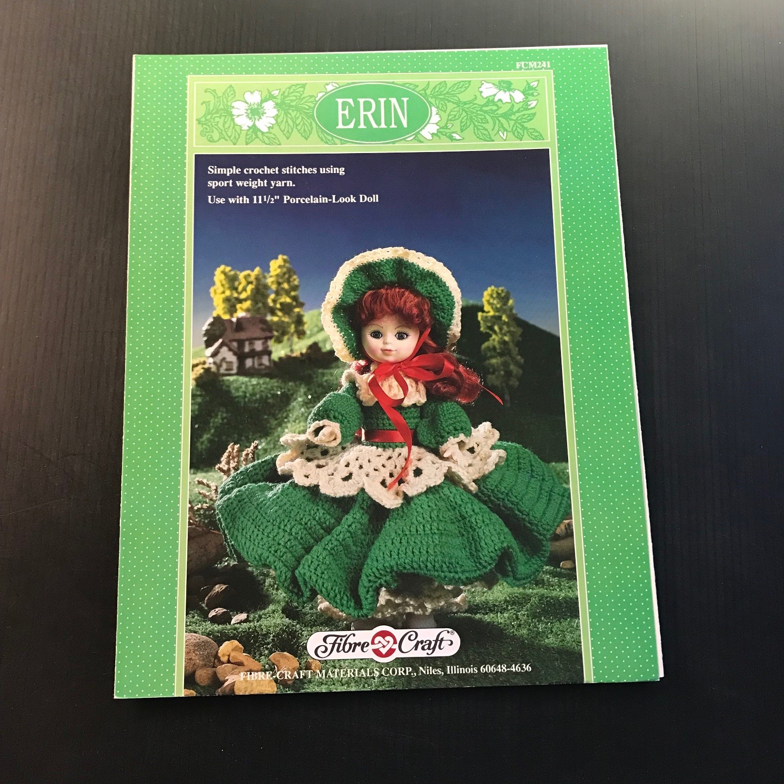 ERIN Crochet Pattern Fibre-Craft 1991 Doll Clothes FCM241