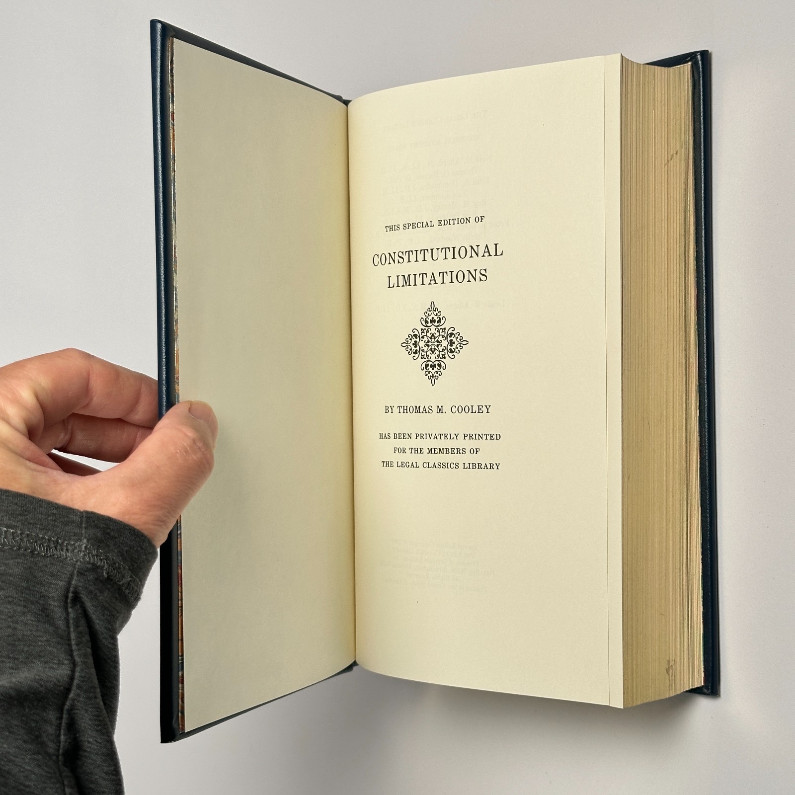 Legal Classics Library “Constitutional Limitations” Cooley (1987, Full Leather)