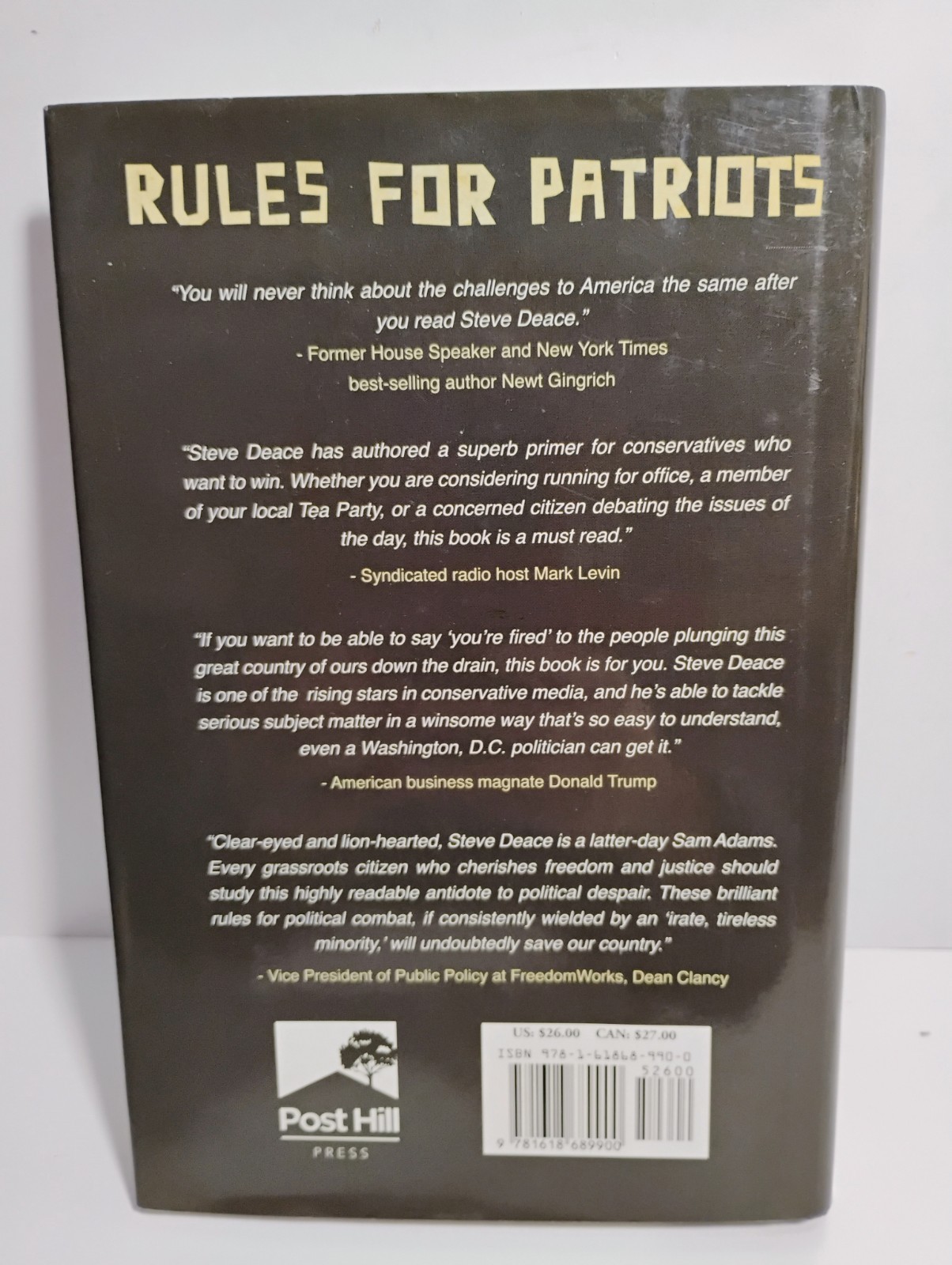 Rules for Patriots: How Conservatives Can Win Again by Steve Deace, SIGNED