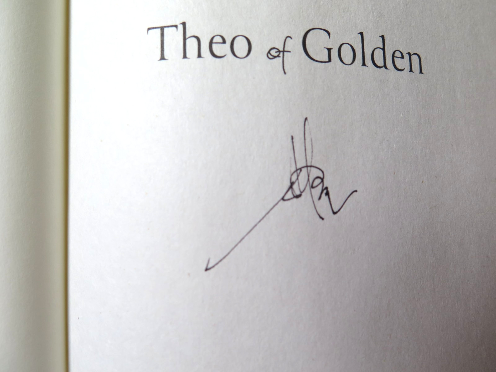 SIGNED by Allen Levi | Theo of Golden | 1st Edition, 6th Printing