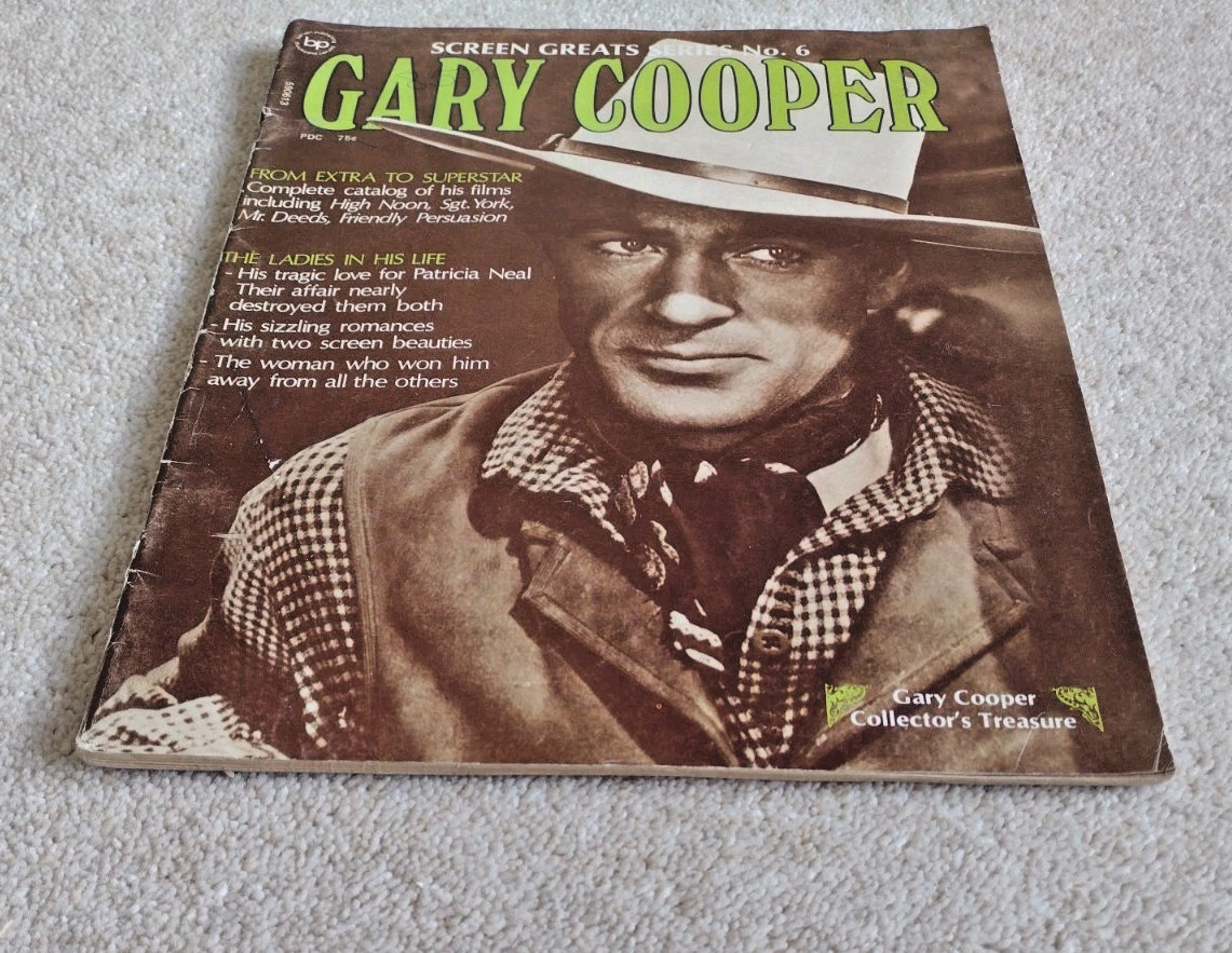 Gary Cooper Series Greats #6 (Barven, US, 1972) career retrospective 68pp