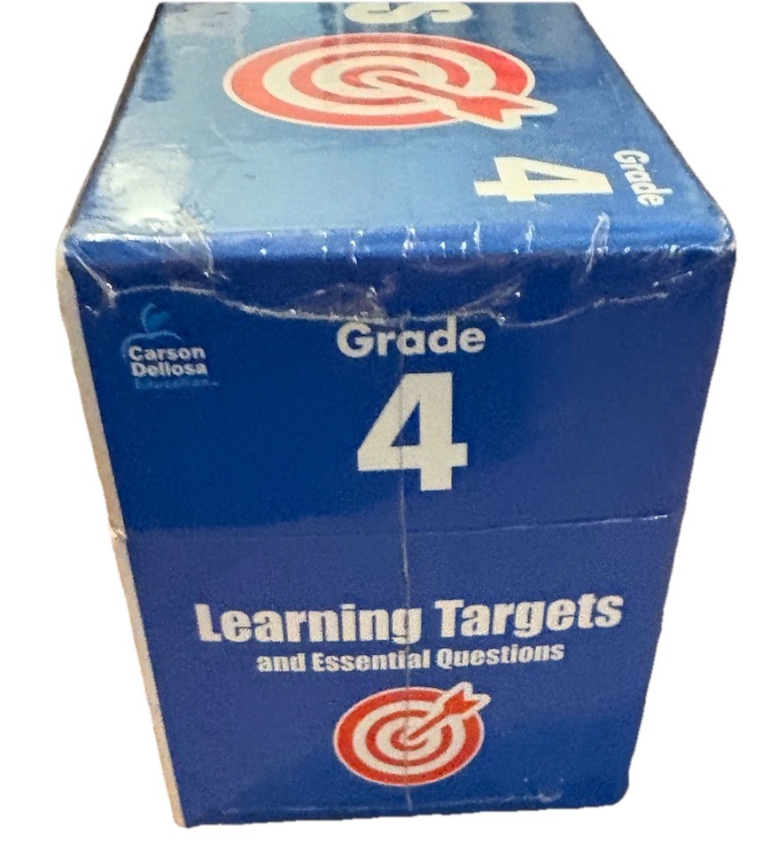 Learning Targets and Essential Questions, Grade 4 by Carson-Dellosa… Brand New
