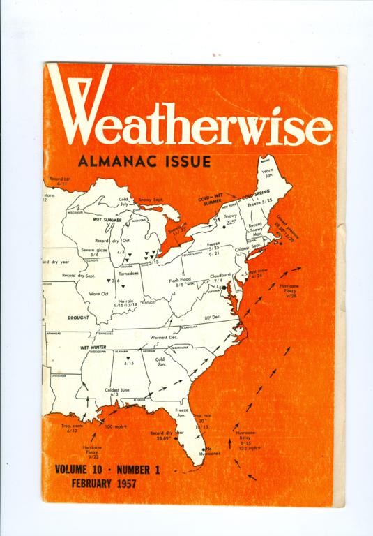 1957 Weatherwise Magazine: Almanac Issue – Vol. 10, No. 1