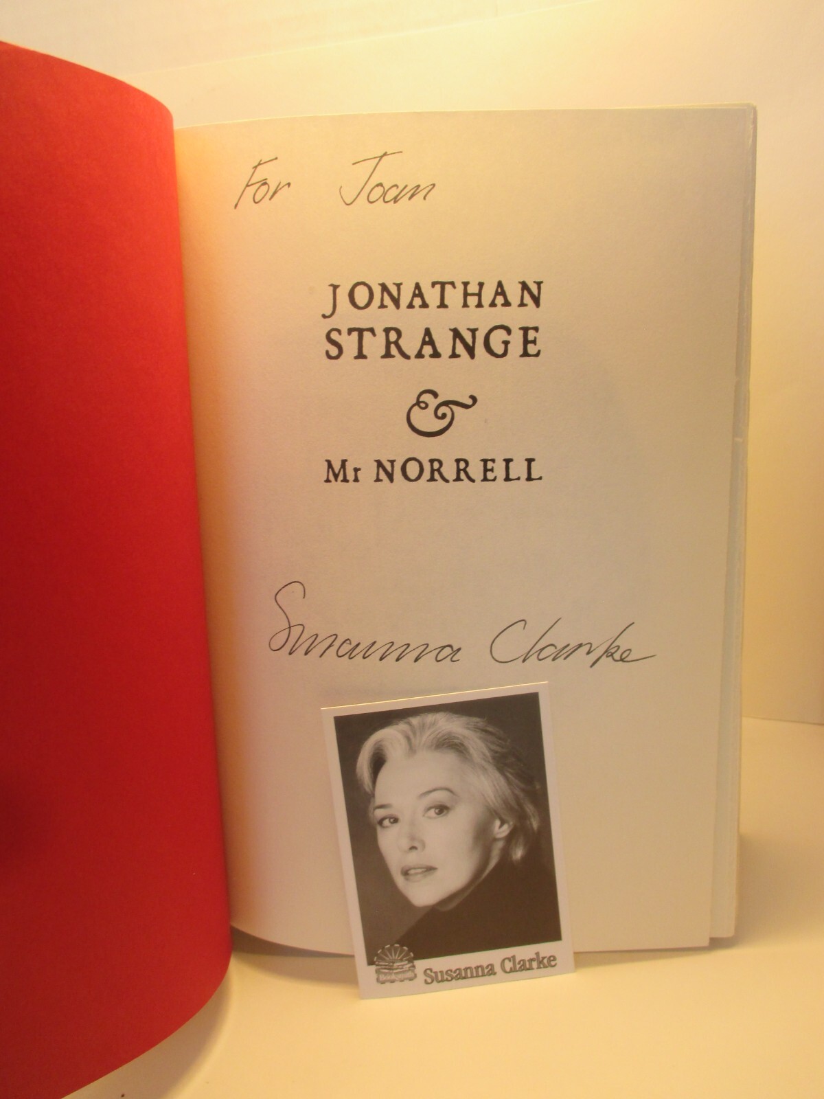 fiction book JONATHAN STRANGE signed by Susanna Clarke hc + bonus items white dj