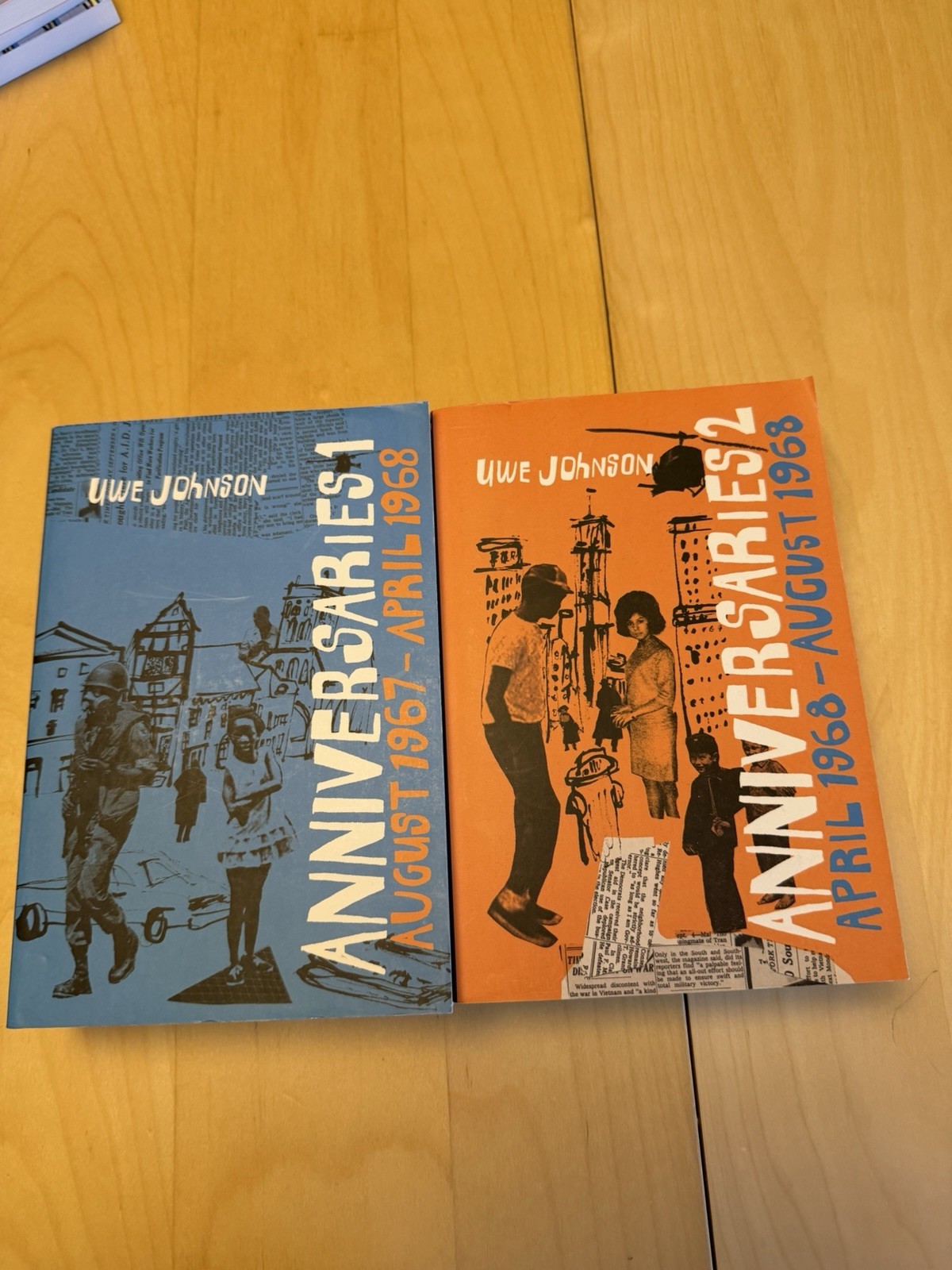 Anniversaries Uwe Johnson 1 and 2 Paperback NYRB Lot