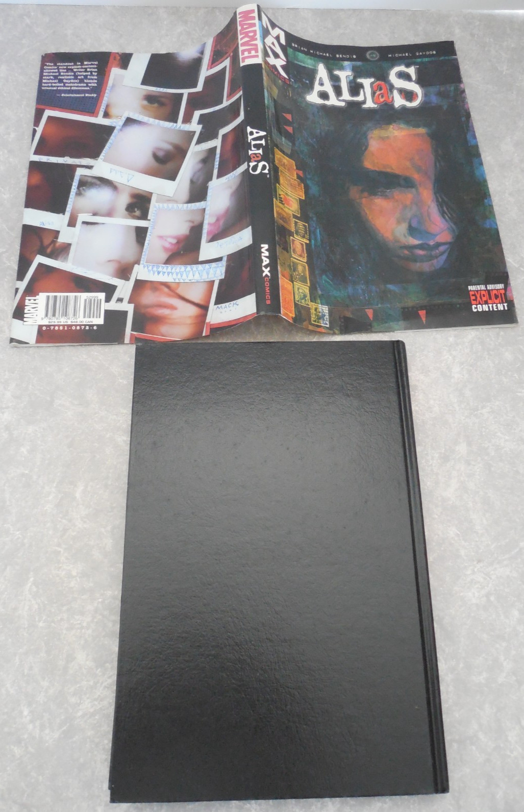 ALIAS by BRIAN MICHAEL BENDIS, CONTAINS ALIAS #1-9, HB/DJ, 1ST, 2002, MARVEL!