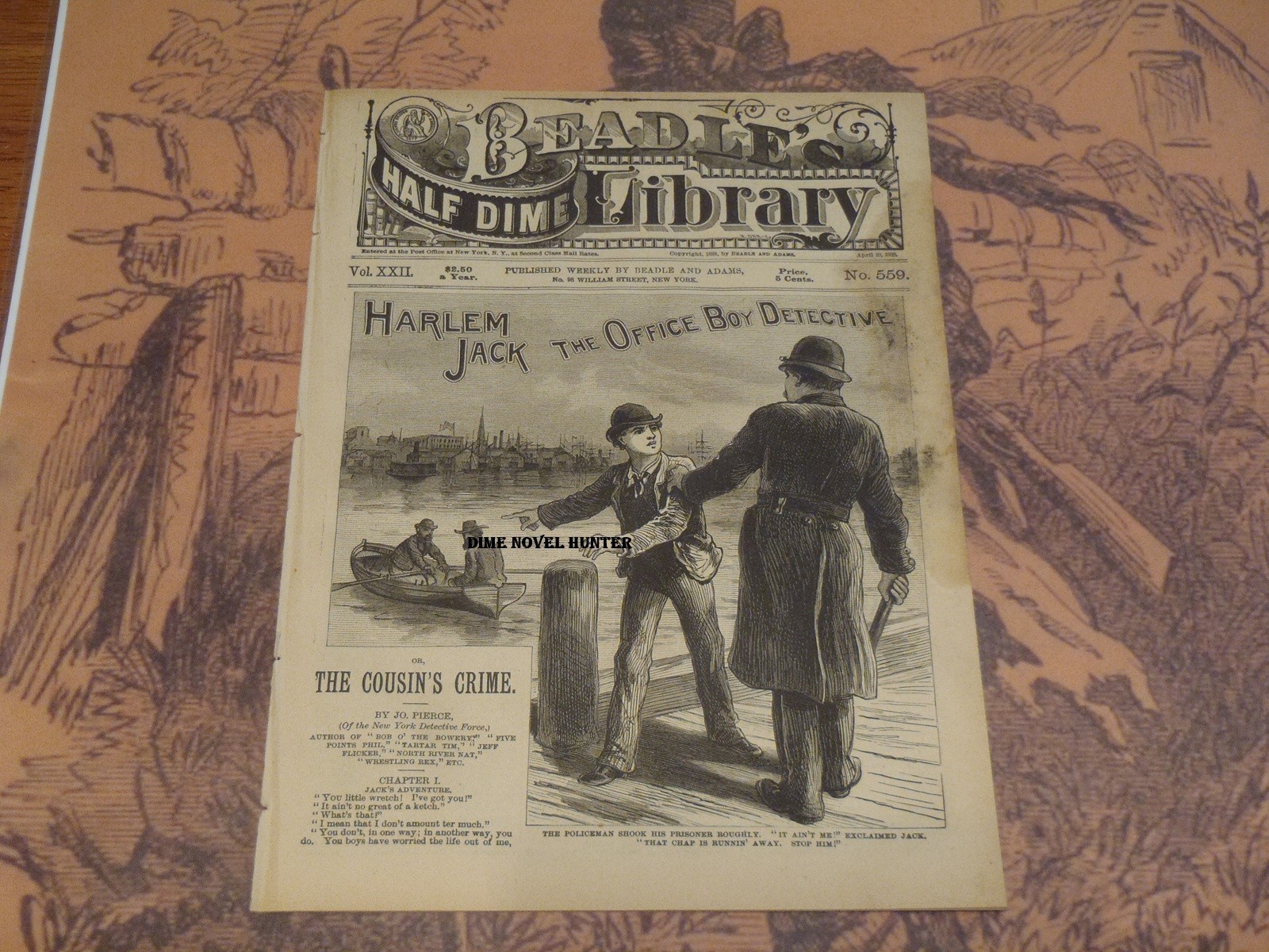 HARLEM JACK NEW YORK CITY LIFE BEADLE’S HALF DIME LIBRARY #559 DIME NOVEL