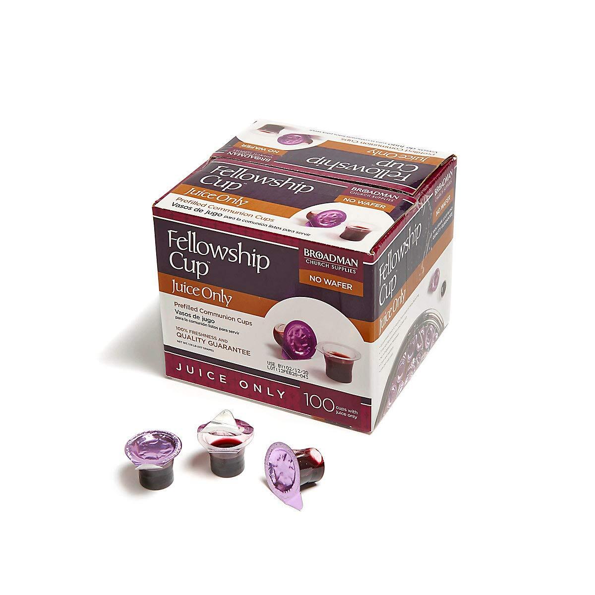100 Count Burgundy Communion Drinking Cups Juice Only No Refrigeration Needed