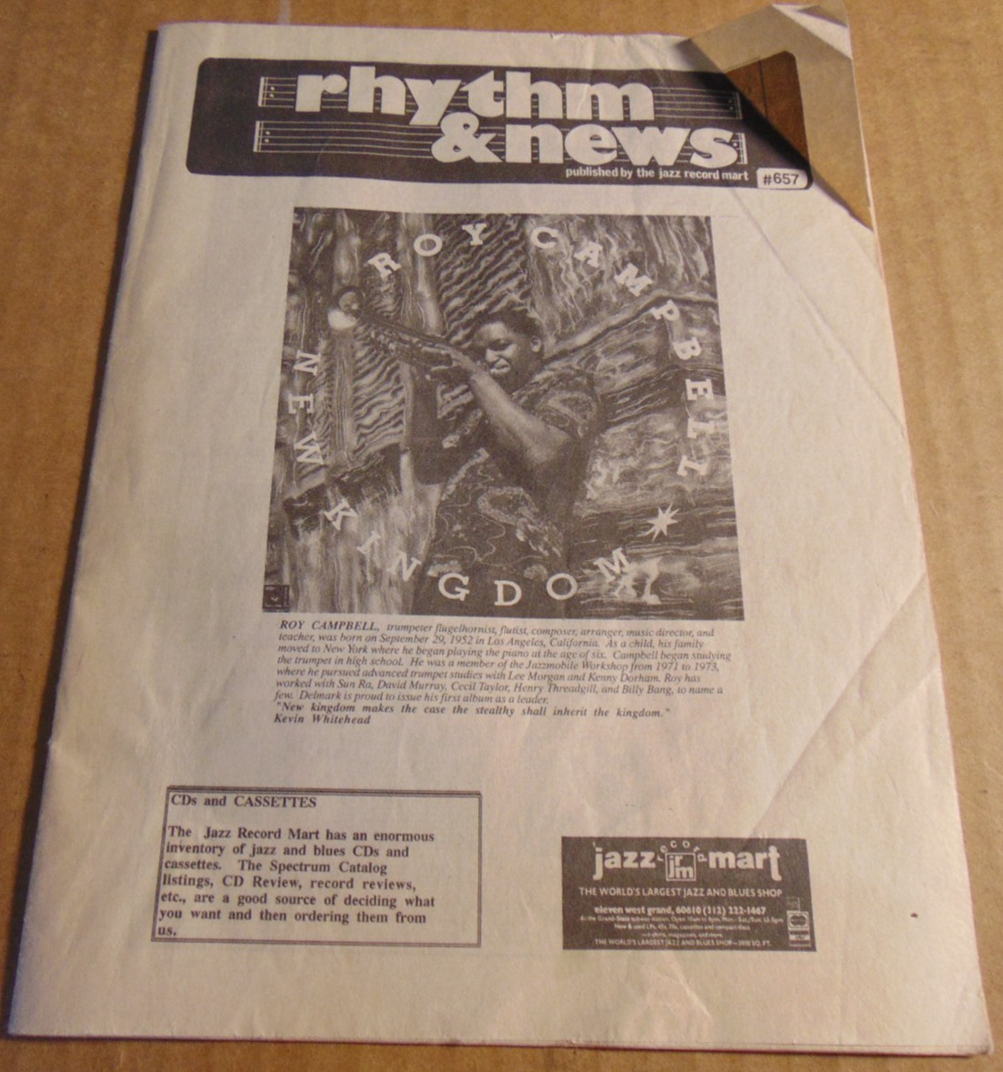 Rhythm & News #657 by Jazz Record Mart of Chicago, IL (1993) 20 pages