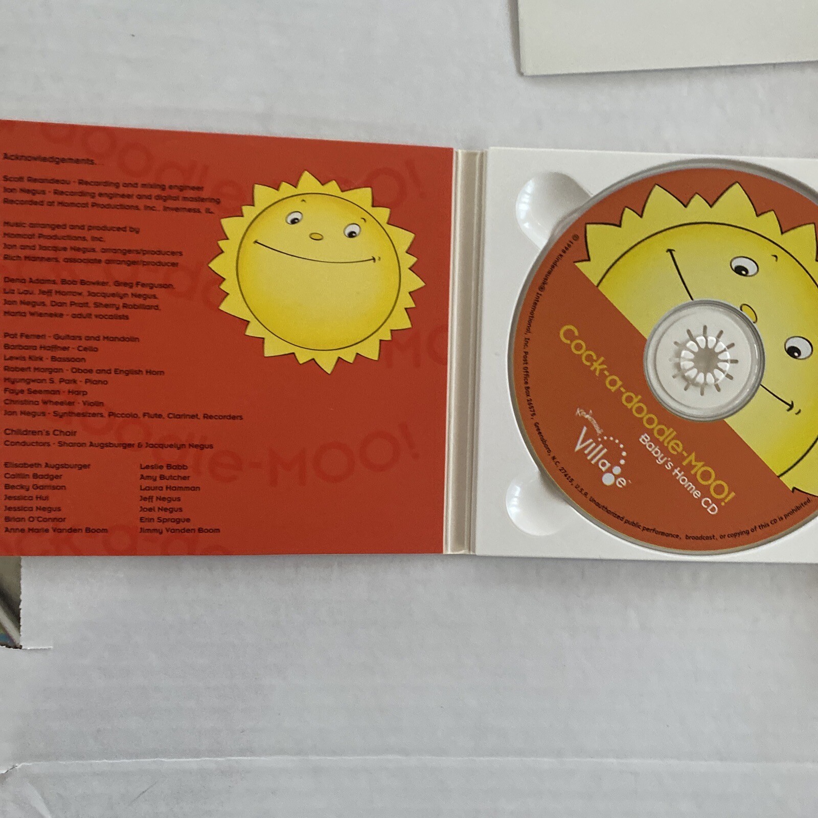 Kindermusik Village Cock A Doodle Moo Teachers Kit Book Baby Journal CD Set