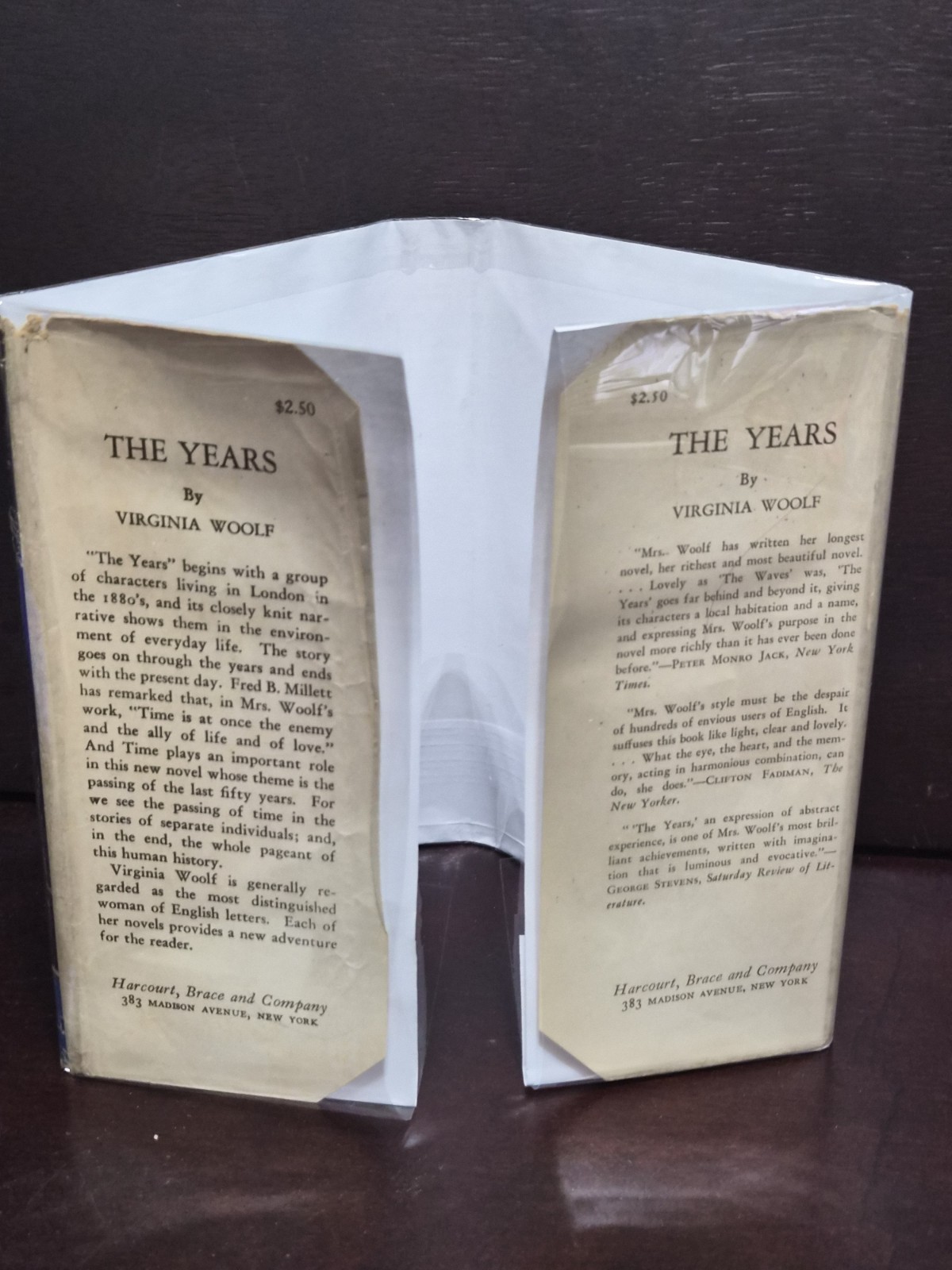 Virginia Woolf THE YEARS 1937 First Edition Trade 6th Printing HCDJ VG ​
