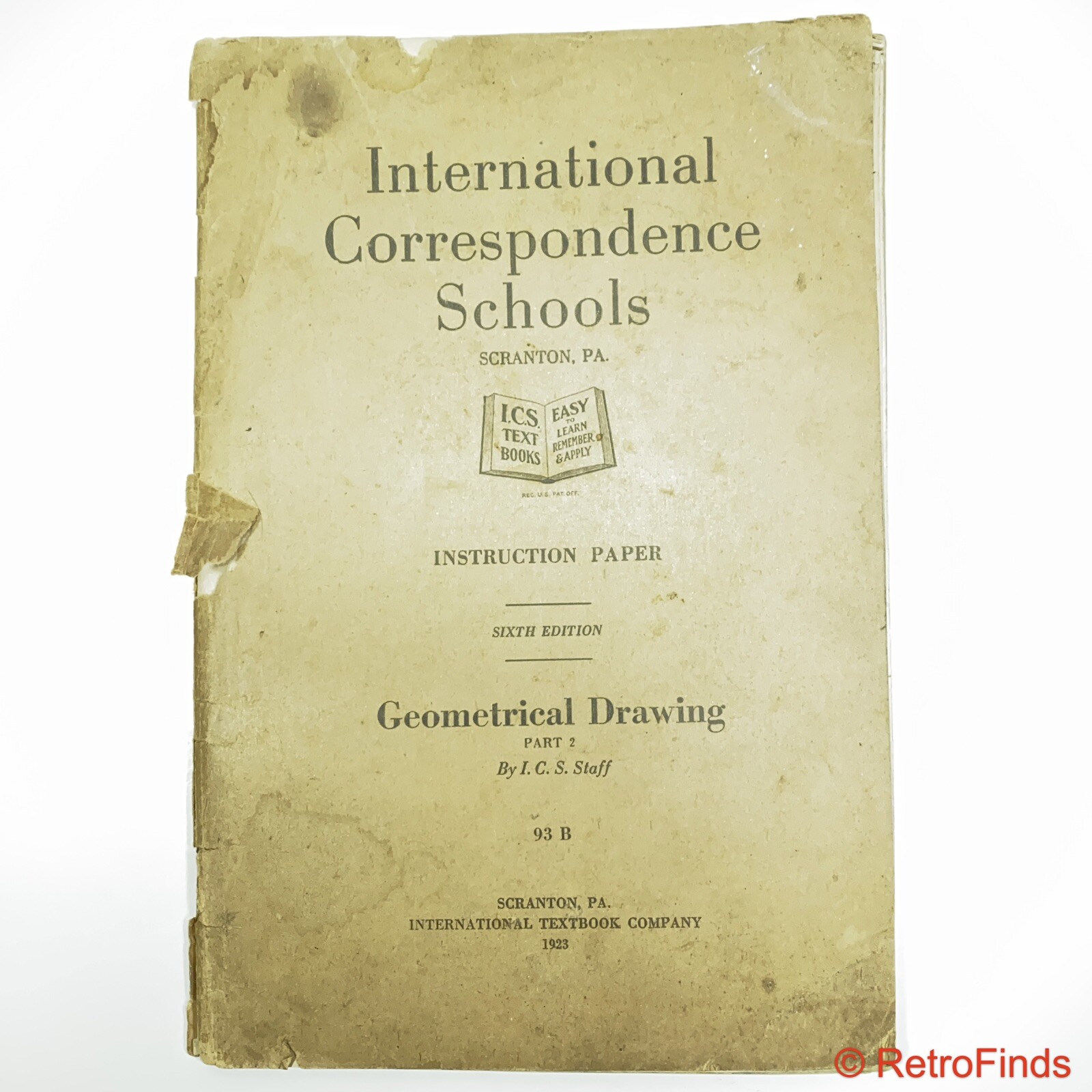 International Correspondence Schools Geometrical Drawing Part 2 93A 1917 6th Ed